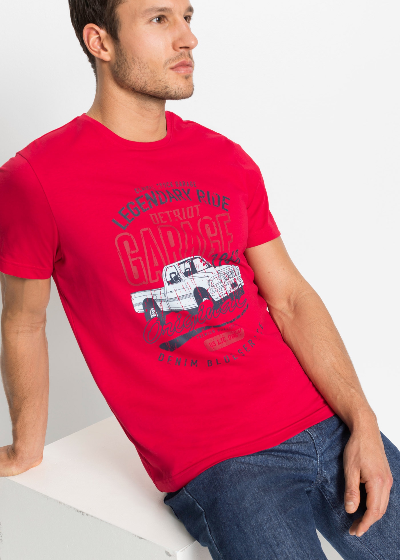 bonprix T-Shirt Packung, 3 regular fit, kurze Ärmel, für Frühling und Sommer, aus Baumwolle