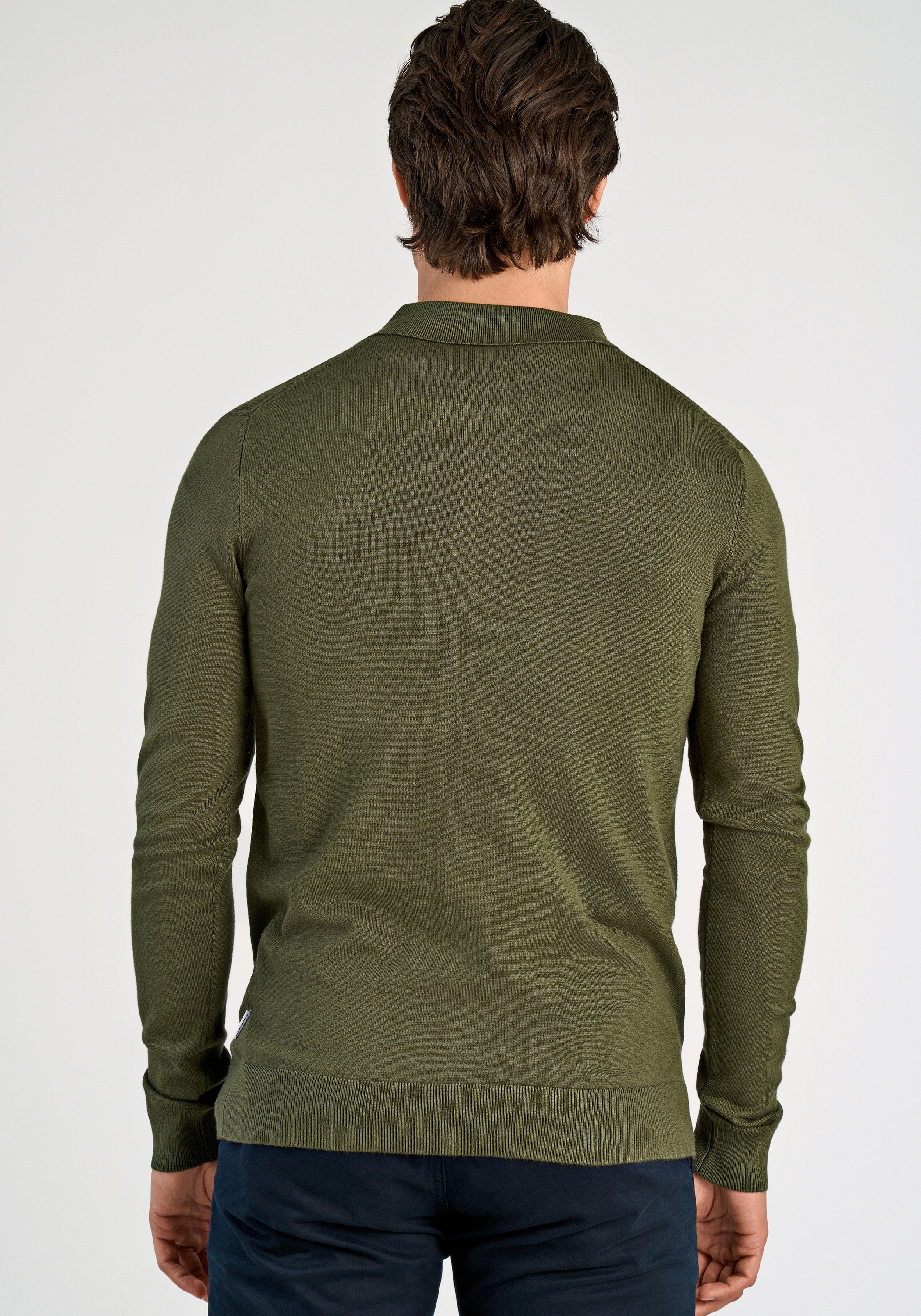 LINDBERGH Langarm-Poloshirt "Troyer Slim Fit" günstig online kaufen