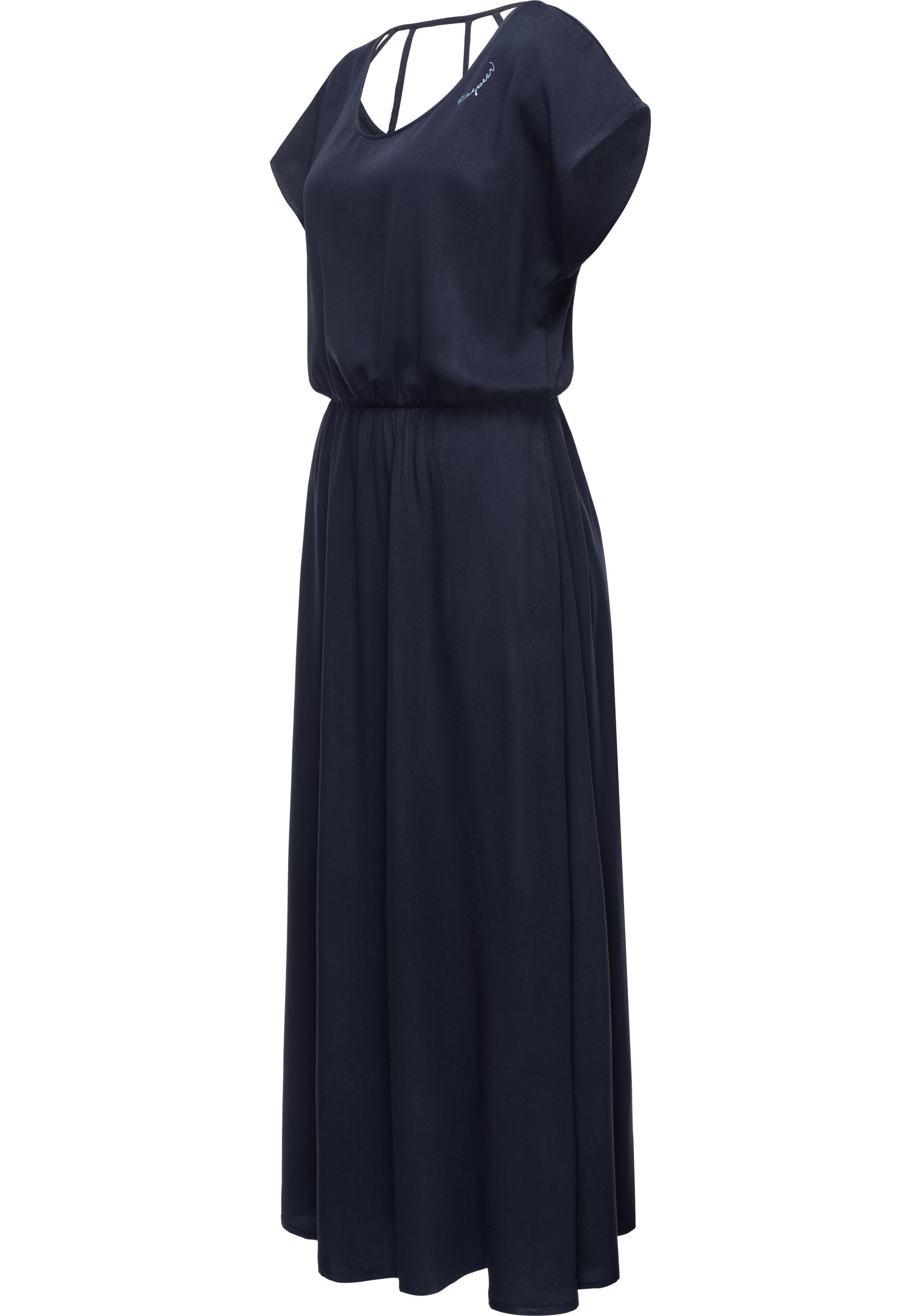Ragwear Jerseykleid »Lalline«, Wadenlanges Shirtkleid mit stylischem Rückenausschnitt