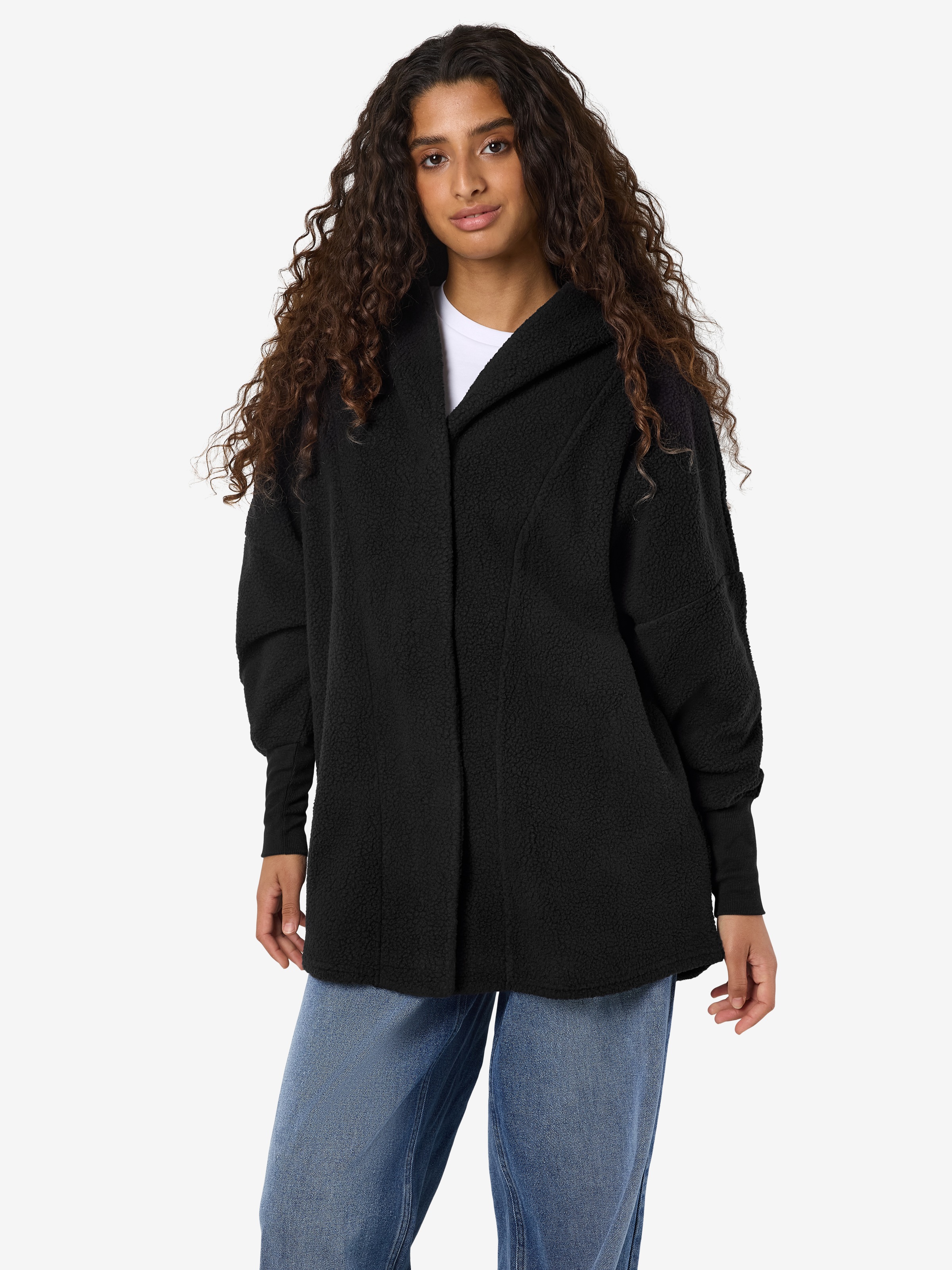 Noisy may Kapuzensweatjacke "NMCOZY L/S LONG SHACKET W HOOD JRS NOOS" günstig online kaufen