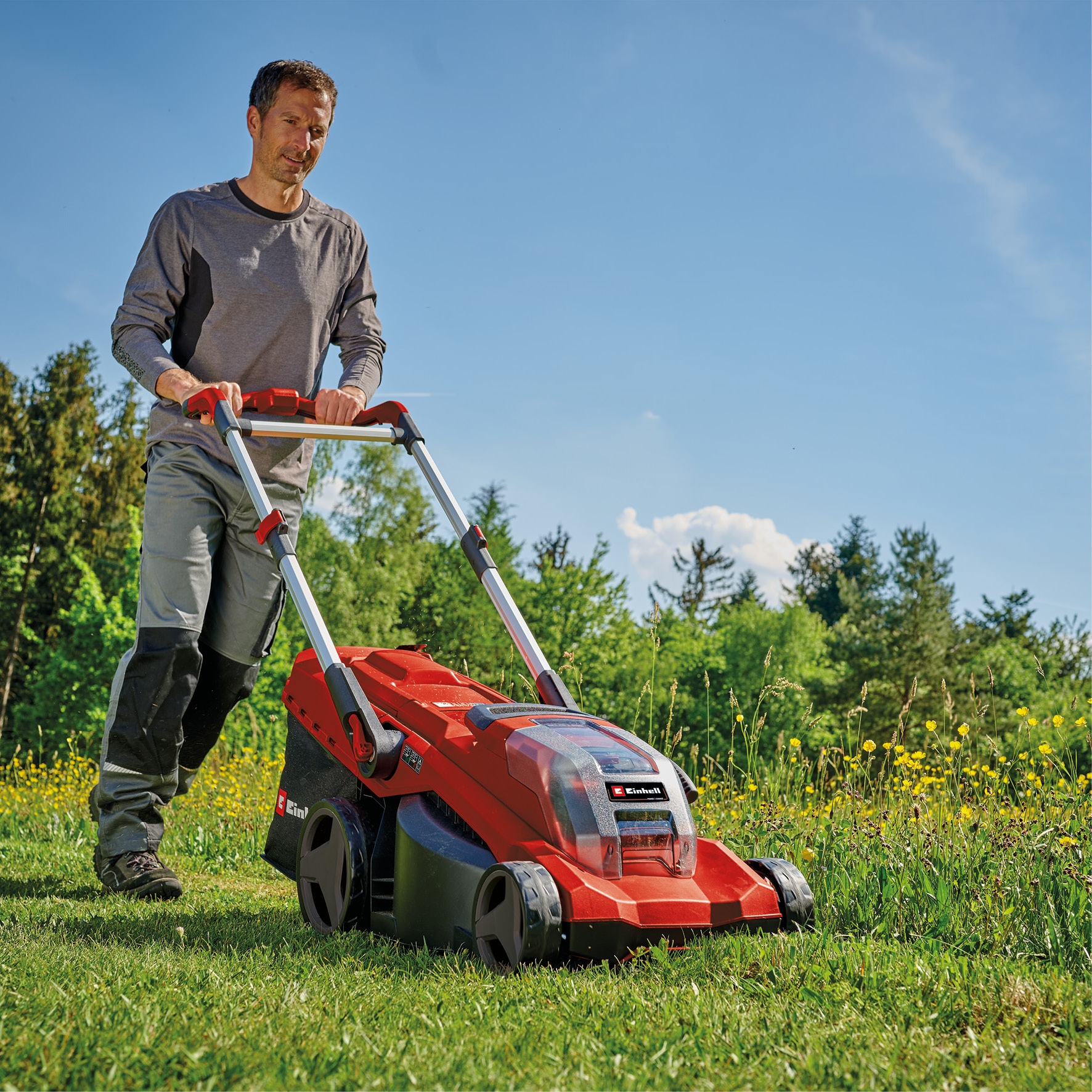 Einhell Akkurasenmäher »Professional GP-CM 36/450« 1x Akku-Rasenmäher, 2x 4,0 Ah Akku, Twincharger, Mulchkeil