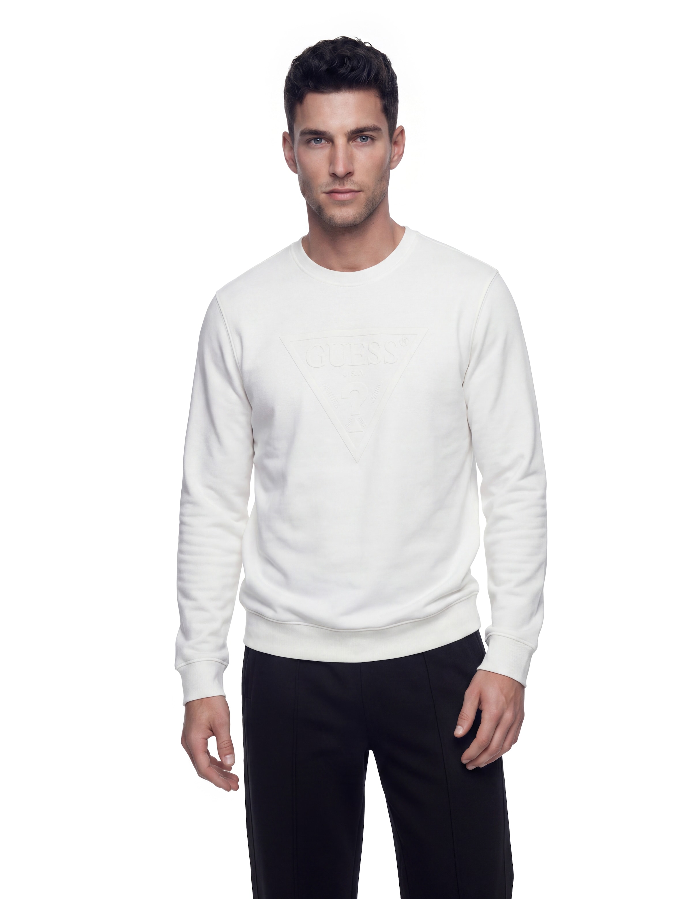 Guess Sweatshirt »AUDLEY«, Rundhalsausschnitt, Regular Fit, Logodruck

