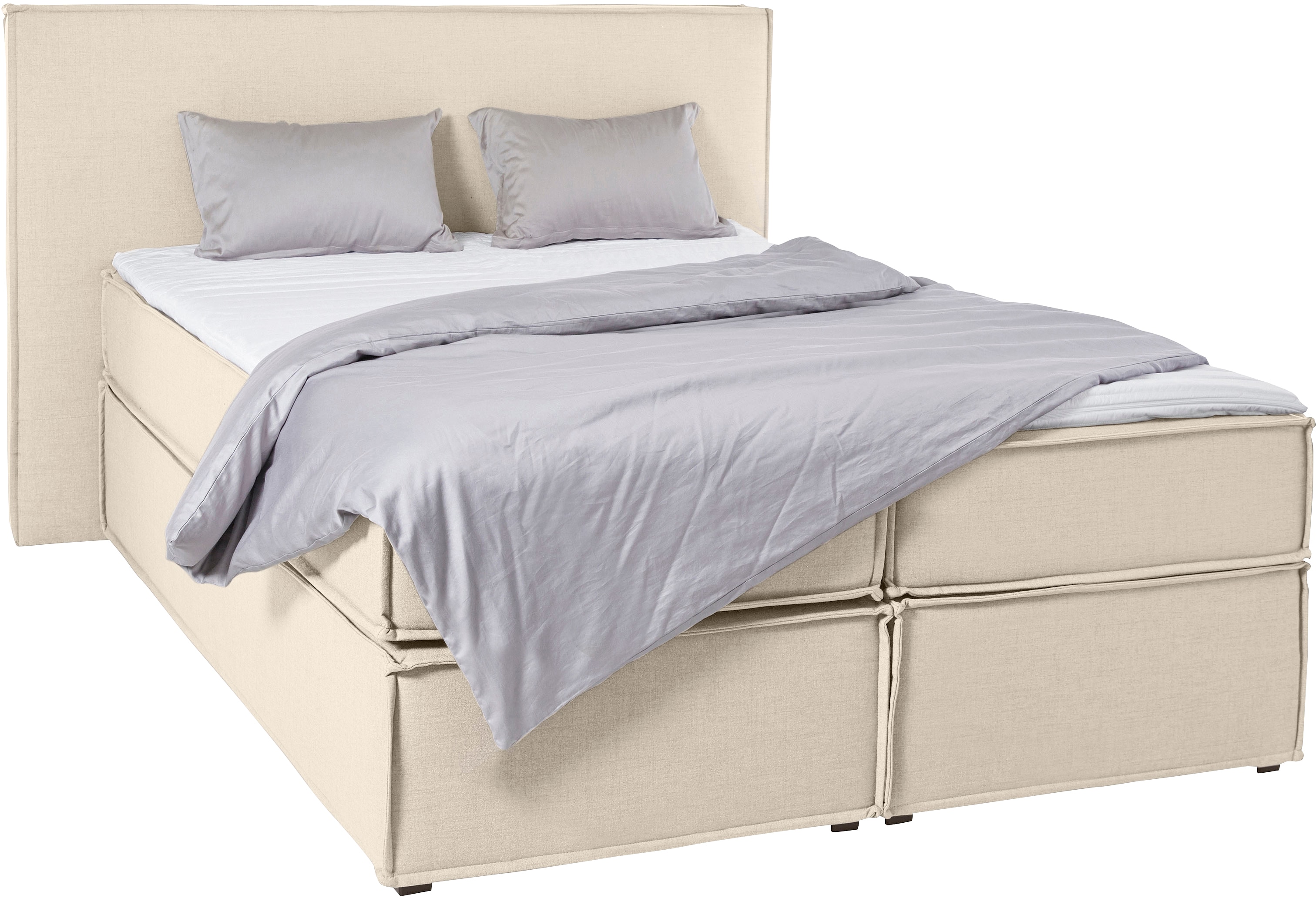 LeGer Home by Lena Gercke Boxspringbett "Yuma" incl. Topper, in 4 Breiten, 3 Matratzenarten und je 2 Härtegraden
