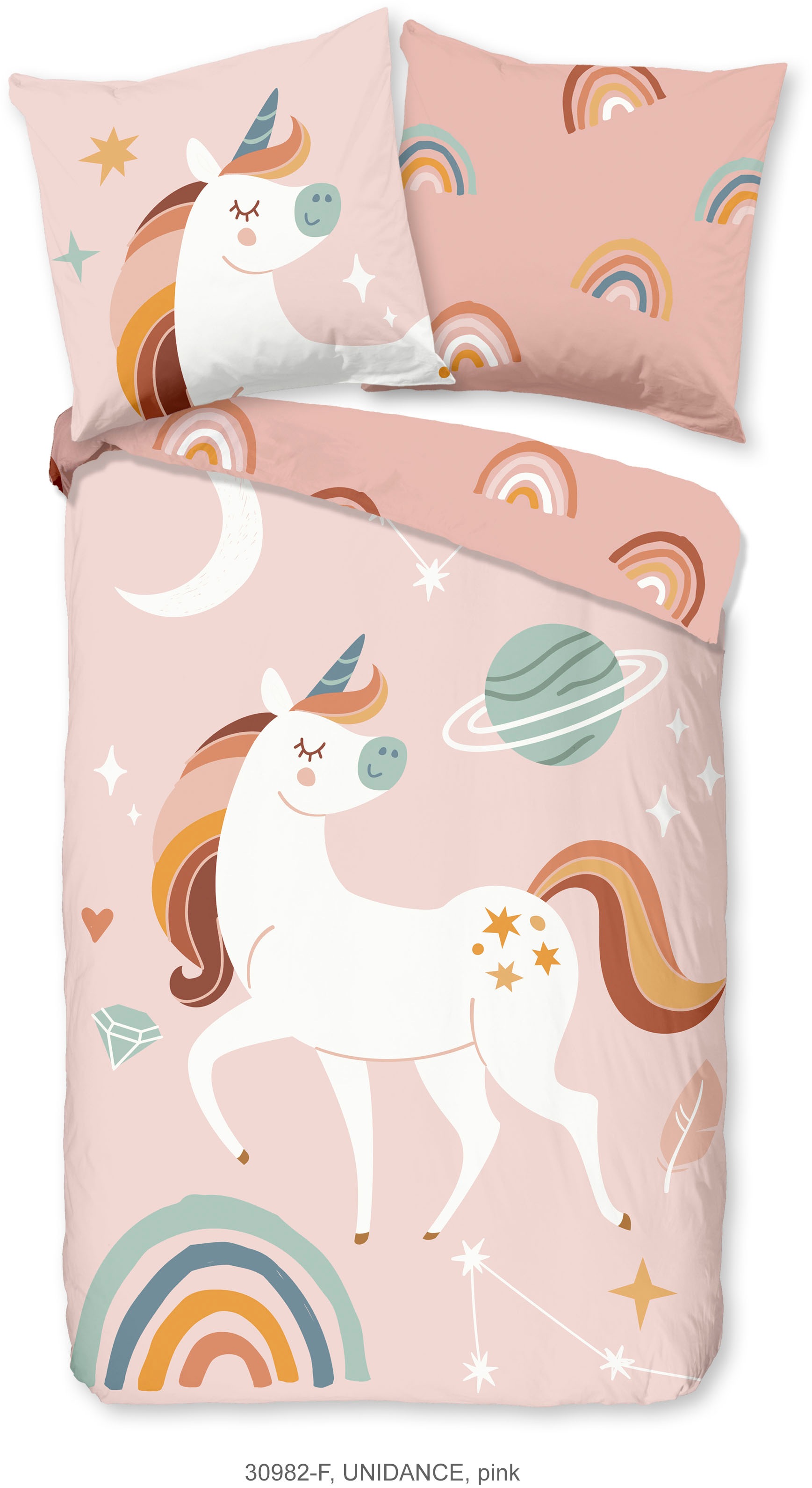 good morning Kinderbettwäsche "Unidance" 2 Stk. Biber, 135x200, Warm, Weich günstig online kaufen