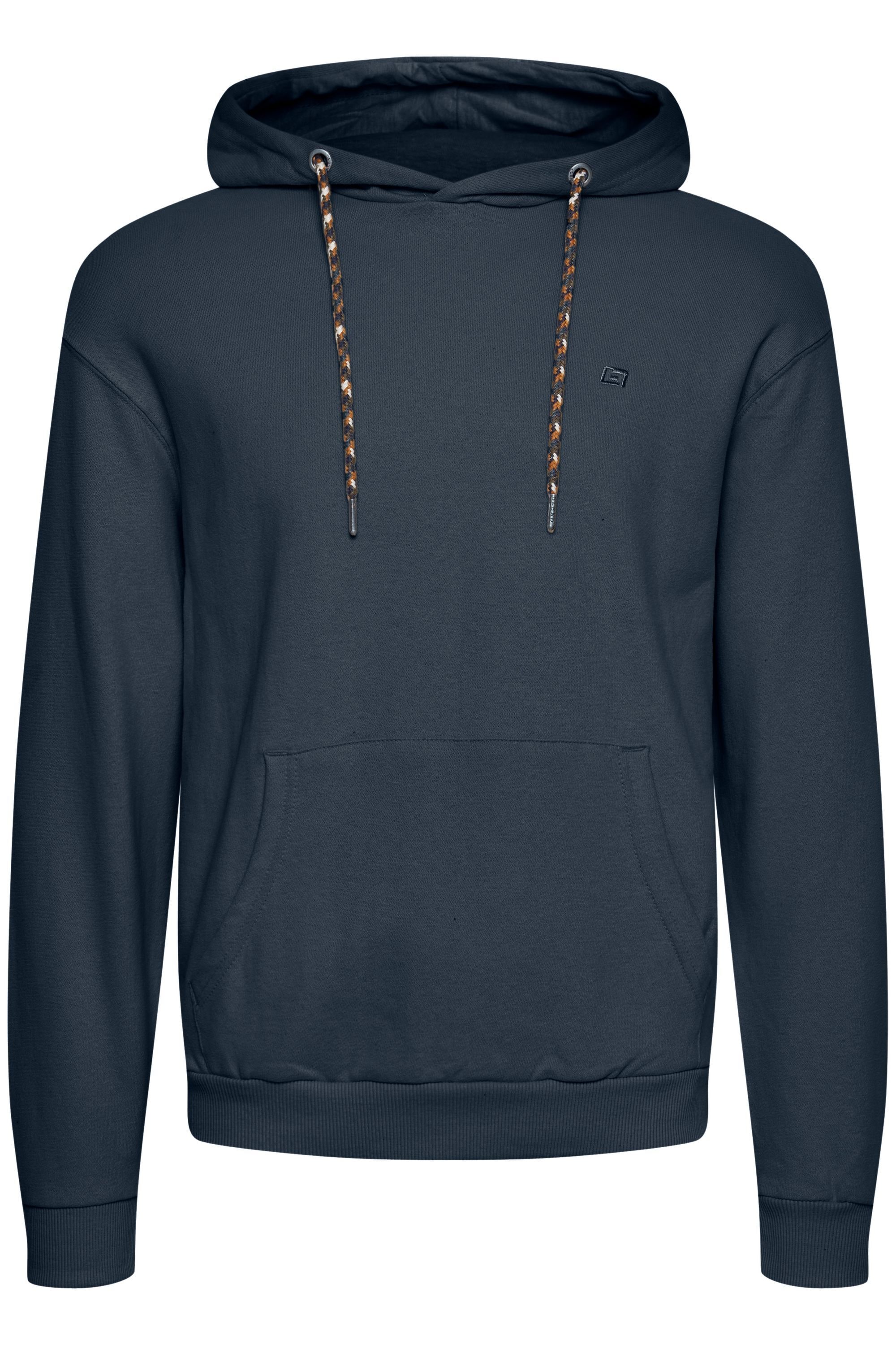 Kapuzenpullover BLEND "BHAvebury", Herren, Gr. XXL, marineblaus, Sweatware, 100% Baumwolle, unifarben, regular fit normal, ohne Ausschnitt, Sweatshirts Kapuzenpullover, Klassisches Sweatshirt mit Rundhalsausschnitt und Kängurutasche