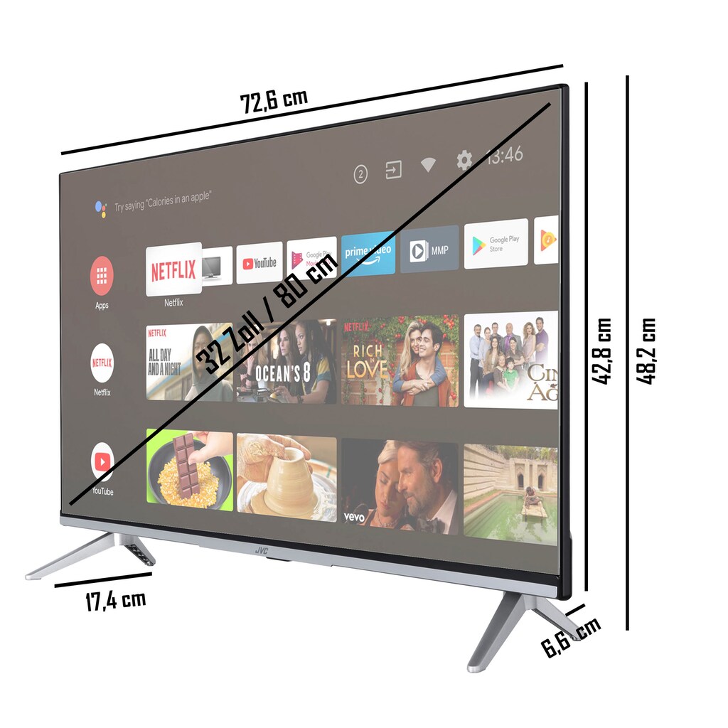 JVC LED-Fernseher »LT-32VAF5055«, 80 cm/32 Zoll, Full HD, Android TV-Smart-TV