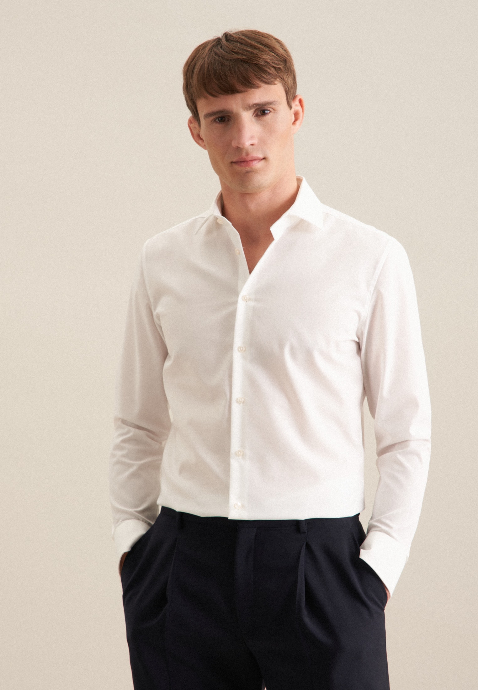 seidensticker Businesshemd "Schwarze Rose" Slim 1/1 Kentkragen Uni günstig online kaufen