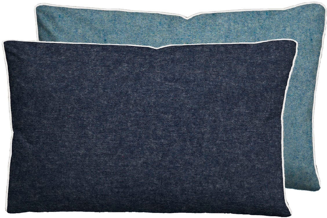 Kissenbezug BIBERNA, B:80cm L:80cm, blau, Baumwolle, 100% Baumwolle, Kissenbezüge