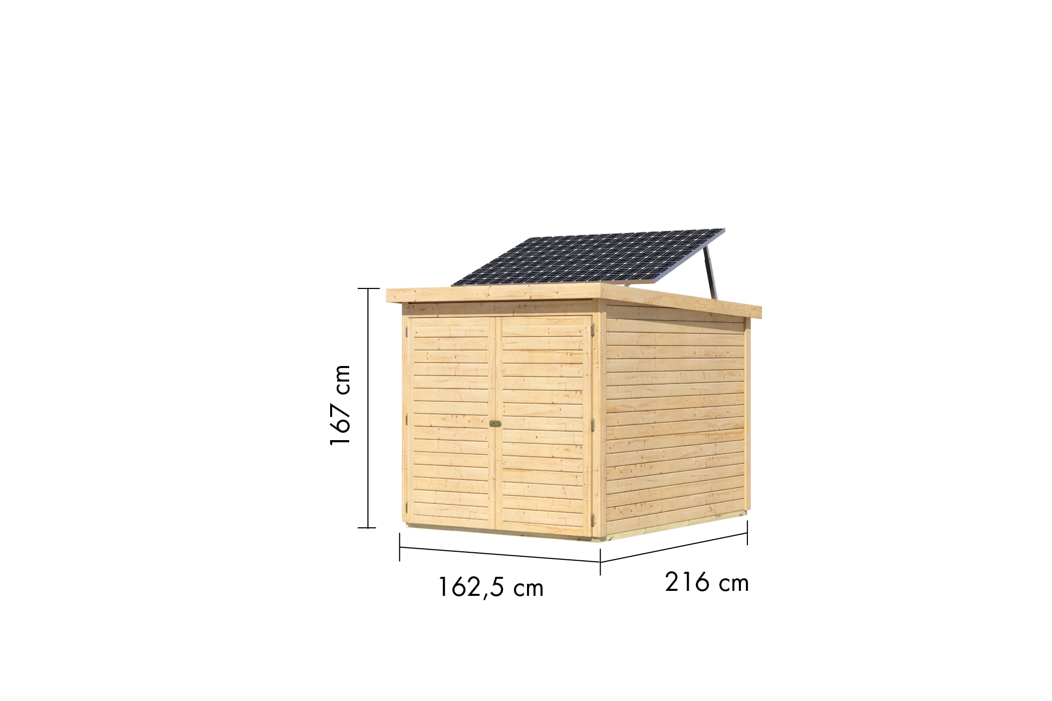 Karibu Fahrradbox »Fahrradgarage 3 Solar«, in verschiedenen Farben, mit Solarkit, BxTxH: 162,5x216x167 cm