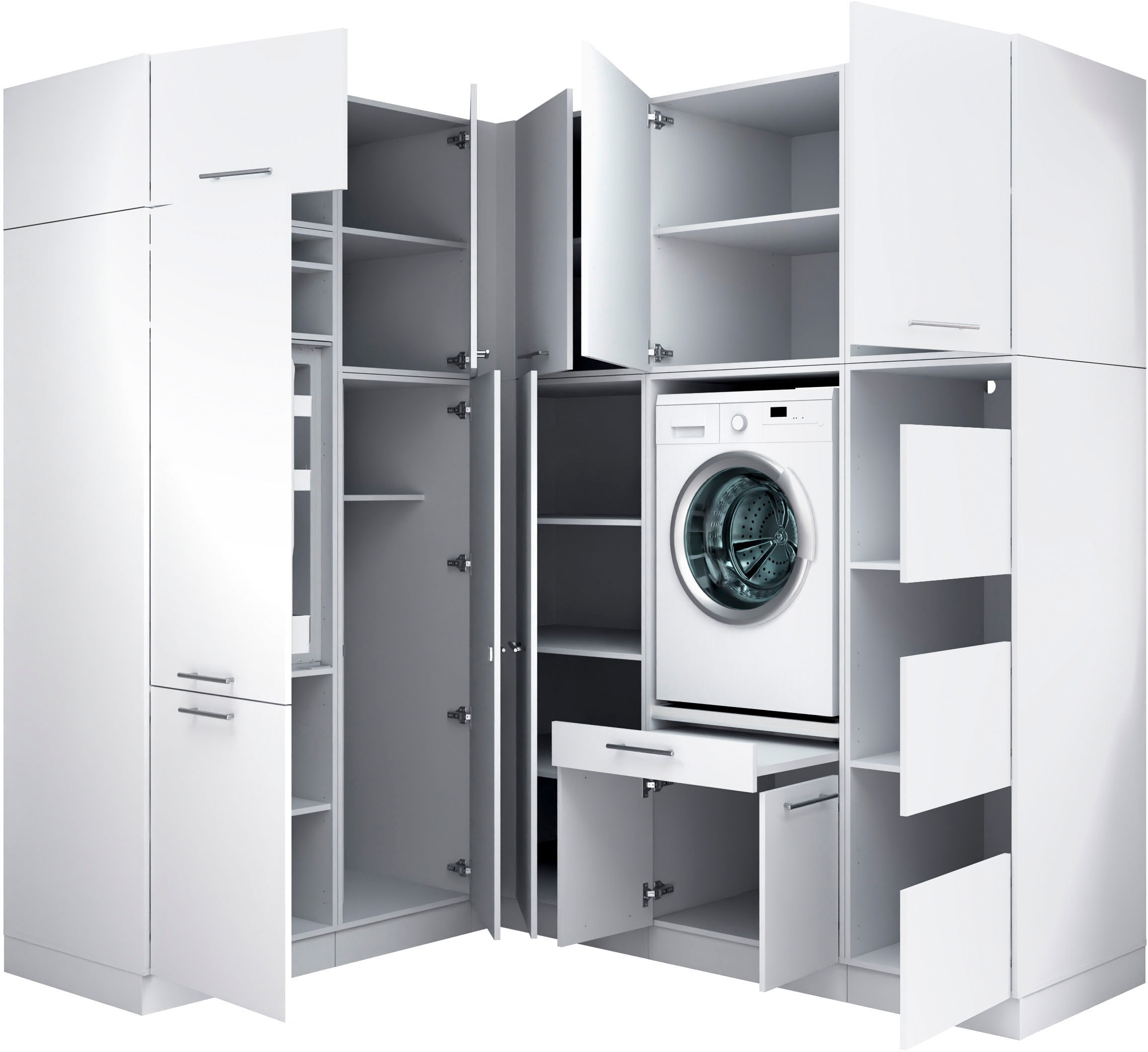 Laundreezy Mehrzweckschrank-Set »Laundreezy, 10-tlg. Mehrzweckschrank-Set B/H/T 218/238/68 cm« 10 Stk. tlg.