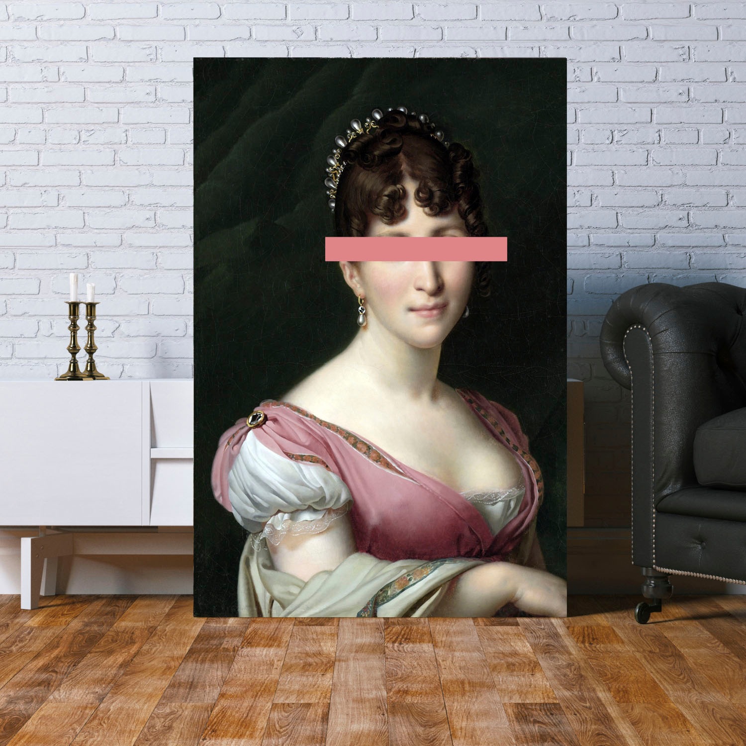 queence Acrylglasbild »Frau mit Farbklecks«, Kunst-Gemälde-Frau-Bilder von Frauen-Historische Persönlichkeiten-Formen, Fine Art-Print in Galeriequalität