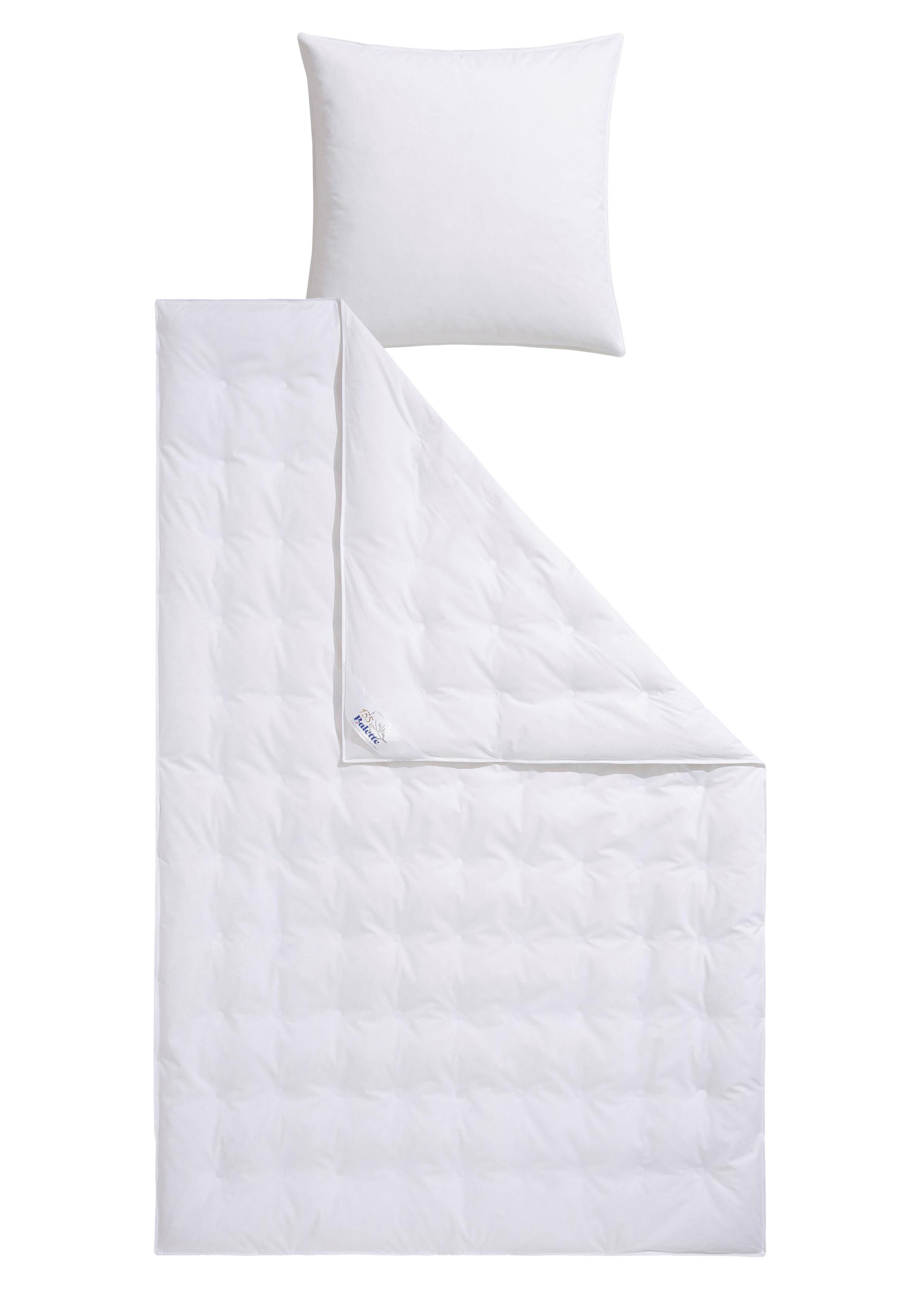 Balette Daunenbettdecke + Kopfkissen »Lilly«, (Spar-Set), In 4 Wärmeklassen, in Größe 135x200 & 155x220 cm erhältlich.