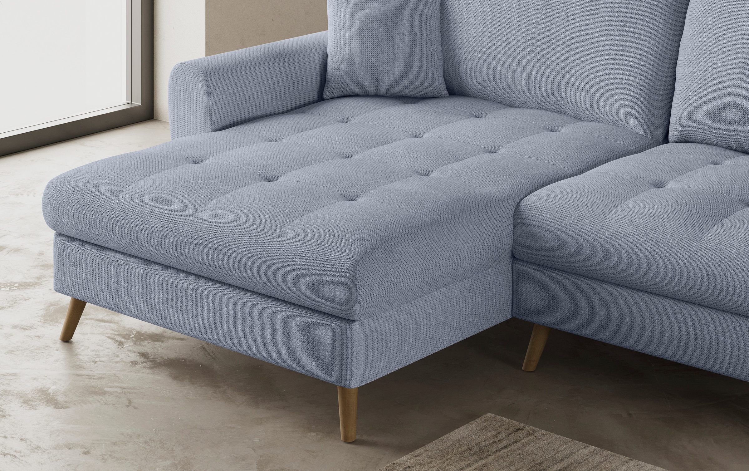 Mr. Couch Ecksofa »Blackburn II, L-Form«, Mit Kaltschaumpolsterung bis 140 kg belastbar
