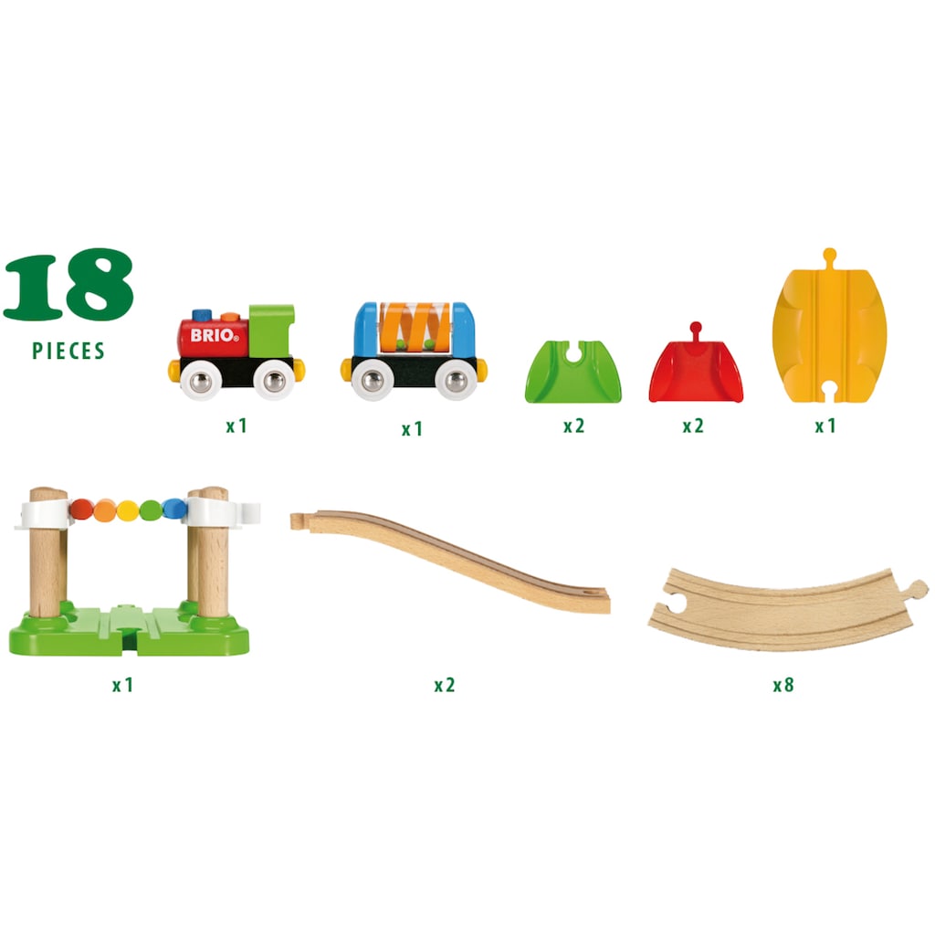 BRIO® Spielzeug-Eisenbahn »BRIO® WORLD, Mein erstes Bahn Spiel Set«, (Set), Made in Europe, FSC®- schützt Wald - weltweit