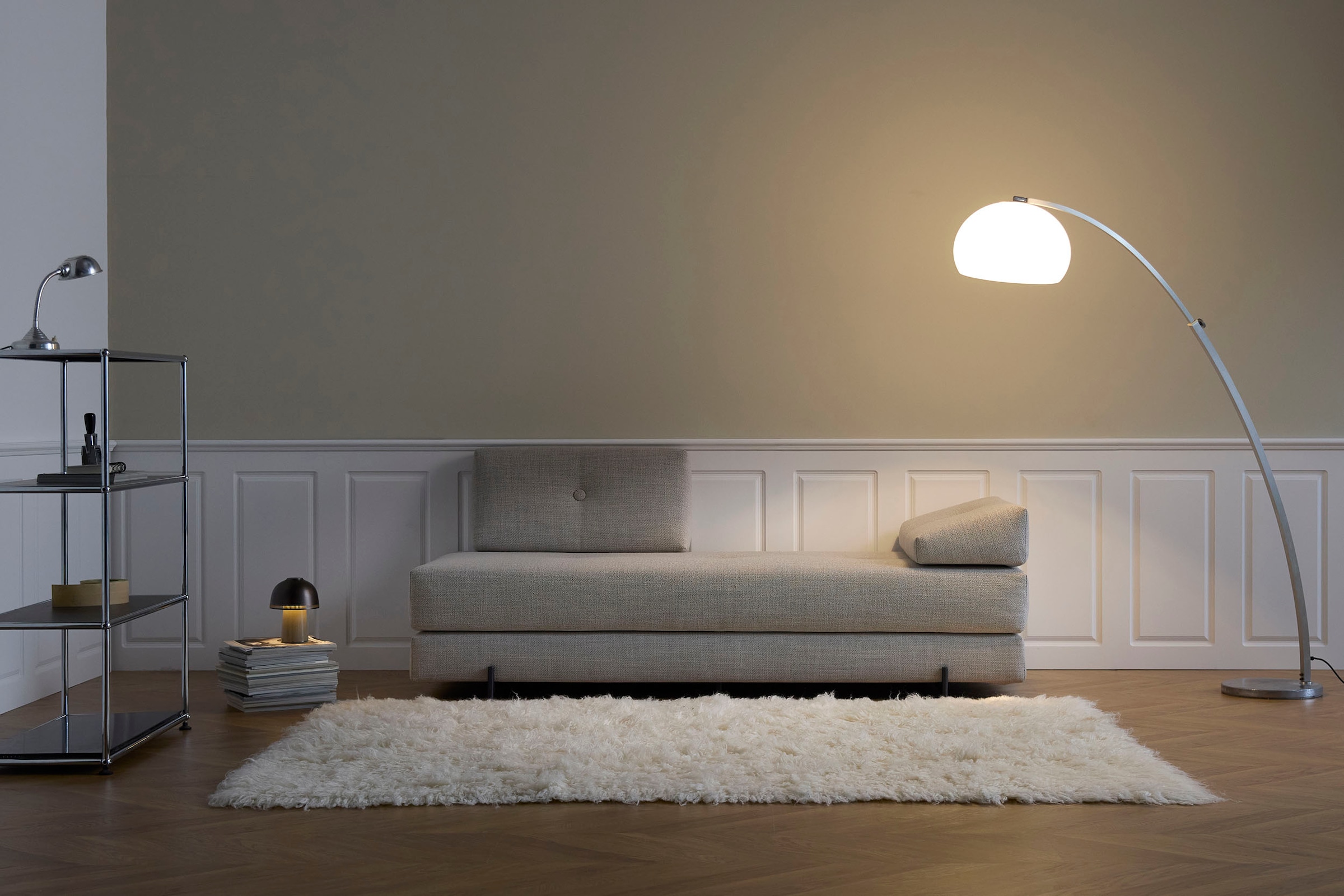 INNOVATION LIVING ™ Stapelliege »Sigmund 595 Indu-Beine«, Daybed mit zwei Federkernmatratzen zum täglichen Gebrauch
