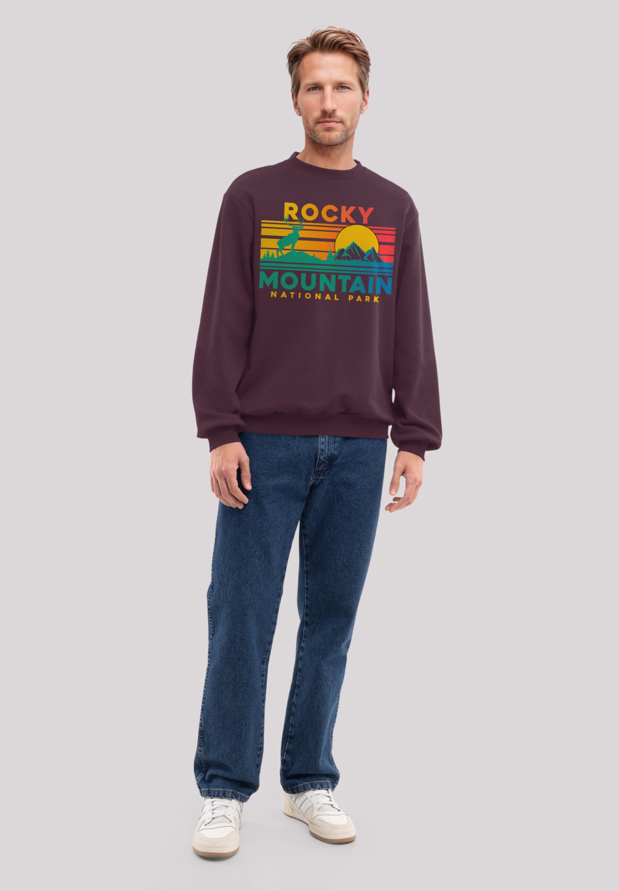 F4NT4STIC Sweatshirt »US National Parks Rocky Mountain Sunset«, Premium Qualität