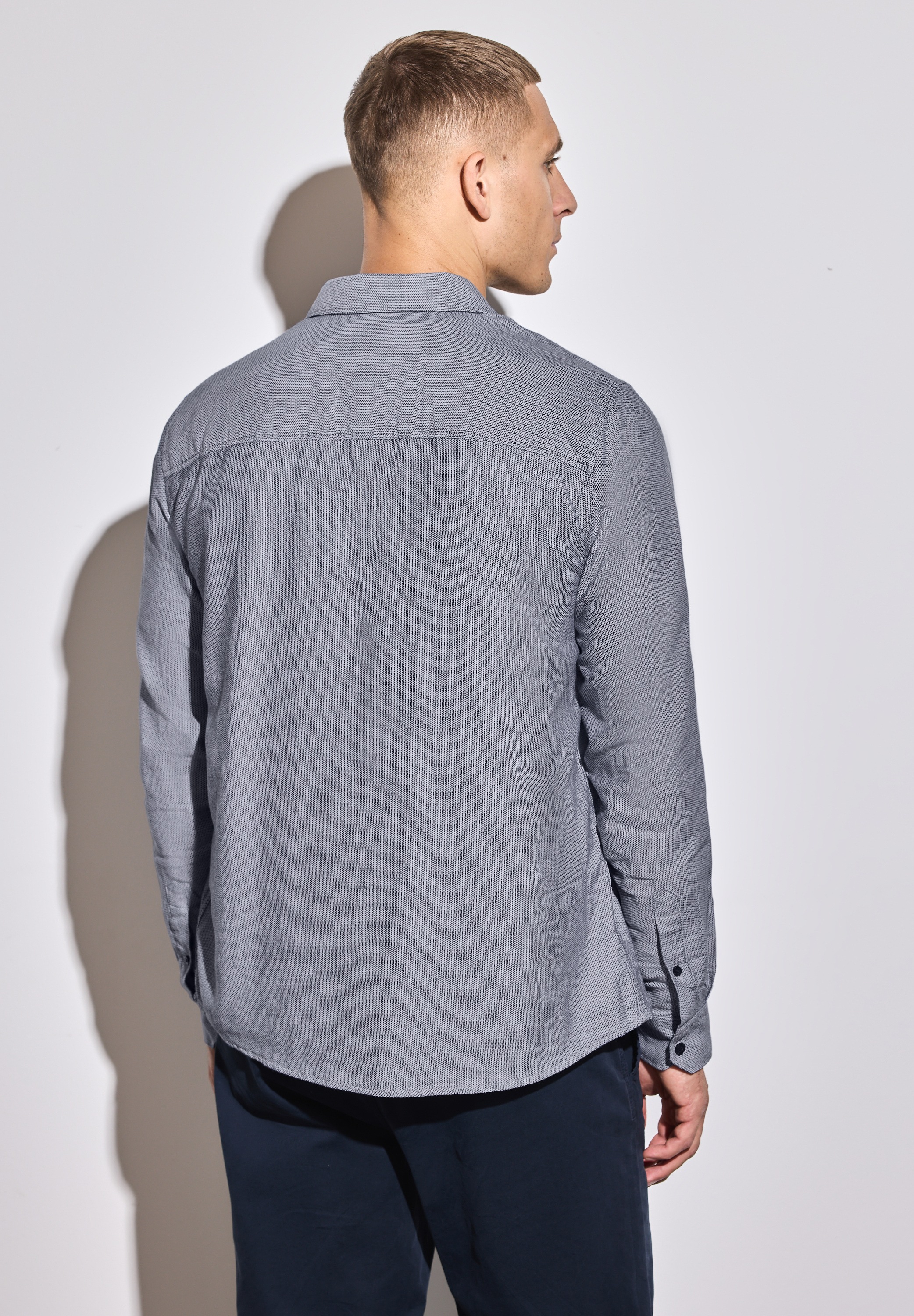 STREET ONE MEN Langarmhemd, aus reiner Baumwolle günstig online kaufen