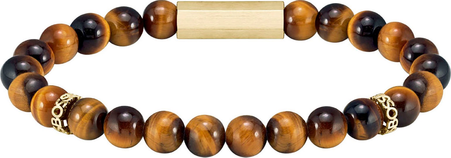 BOSS Armband »SPHERE, 1580661M«, mit Tigerauge