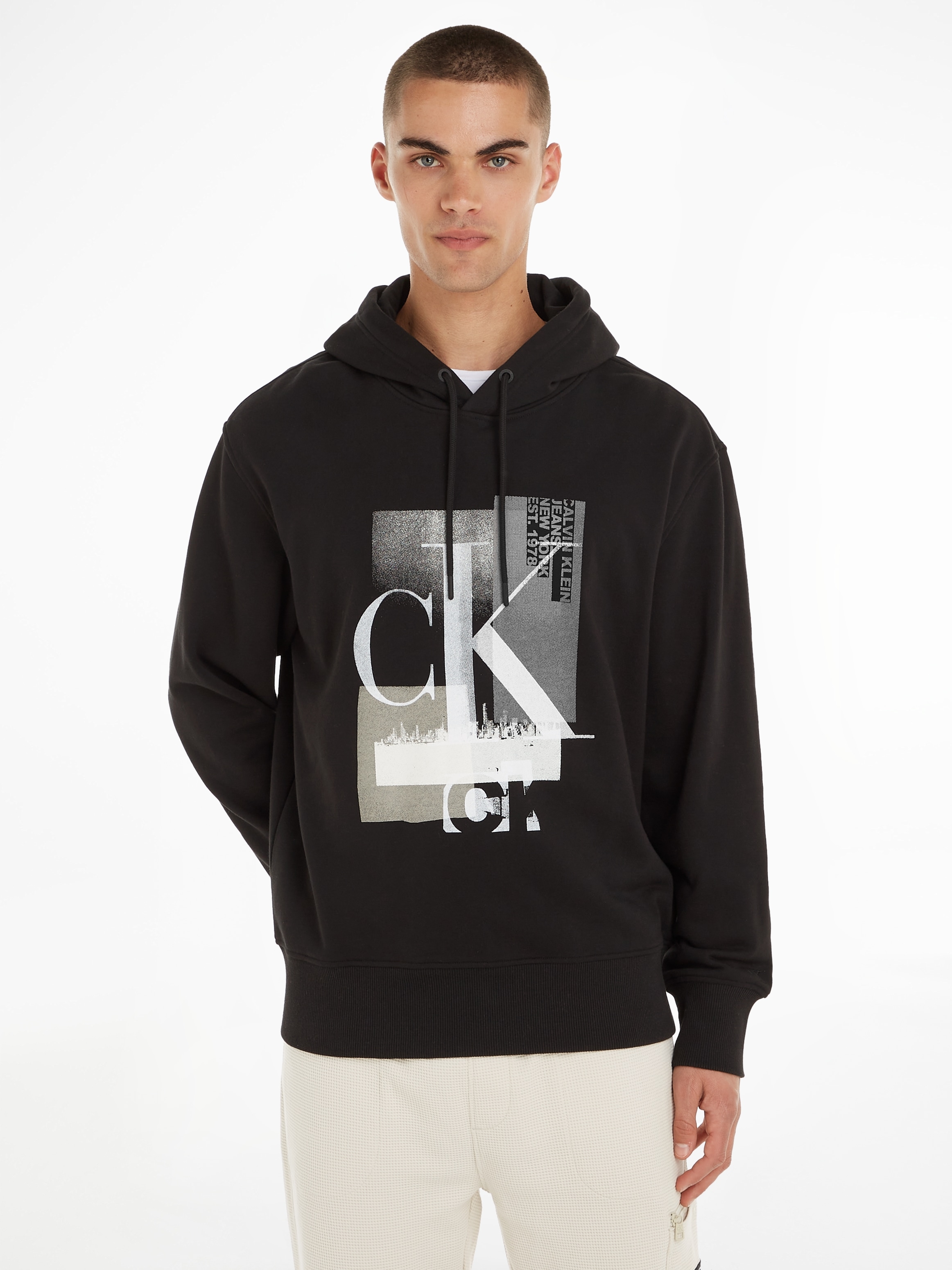 Calvin Klein Jeans Kapuzensweatshirt "CONNECTED LAYER LANDSCAPE HOODIE"