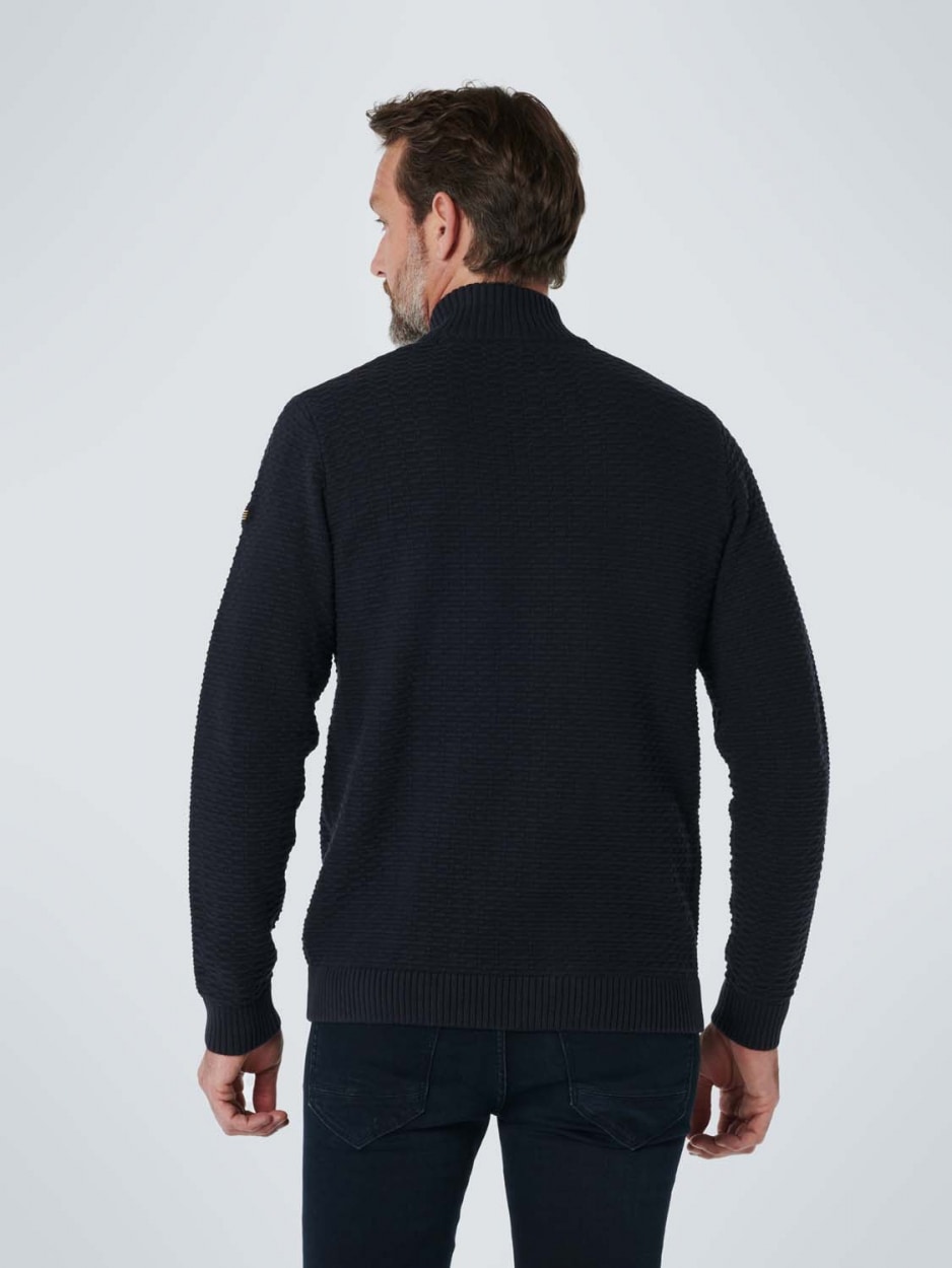 NO EXCESS Rundhalspullover »No Excess Sweater Cardigan Jacquard«