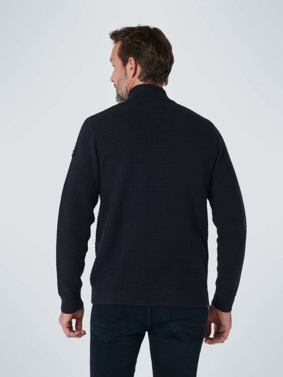 NO EXCESS Rundhalspullover "No Excess Sweater Cardigan Jacquard" günstig online kaufen