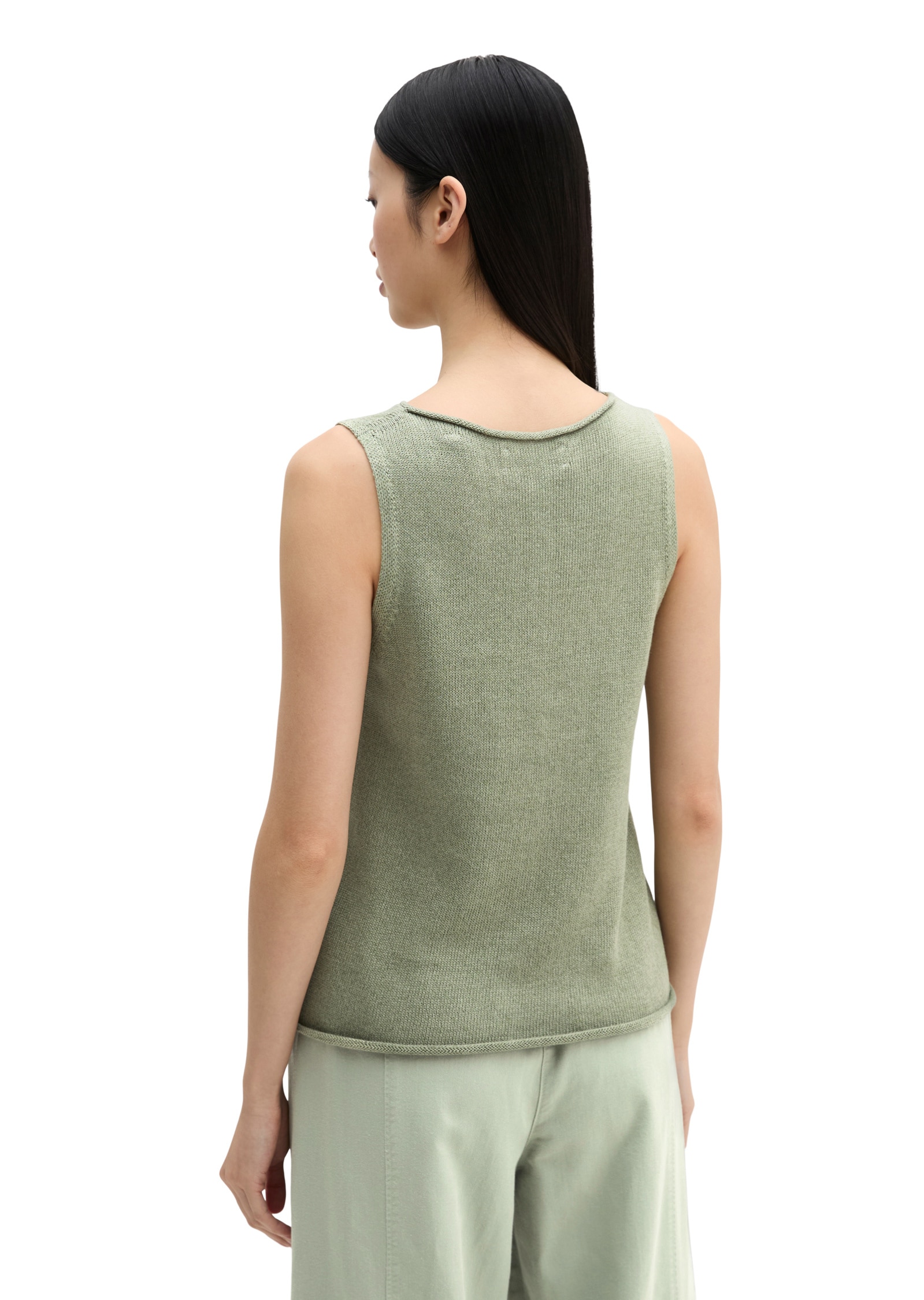 Marc O'Polo Kurzarmpullover »aus Organic Cotton-Leinen-Mix«