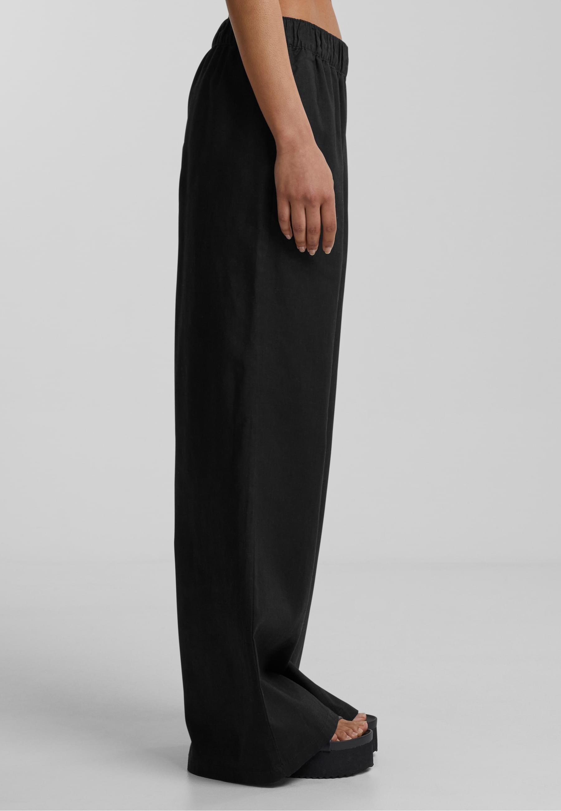 URBAN CLASSICS Stoffhose »Urban Classics Damen Ladies Linen Mixed Wide Pants«, (1 tlg.)