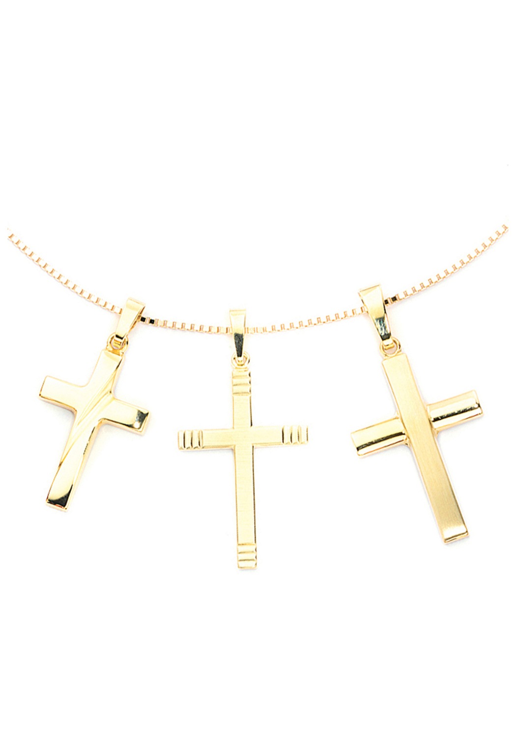 Kreuzanhänger JOBO "Anhänger Kreuz", gold (gelbgold 333), Schmuckanhänger, Damen, Gelbgold 333, 333 Gold 8