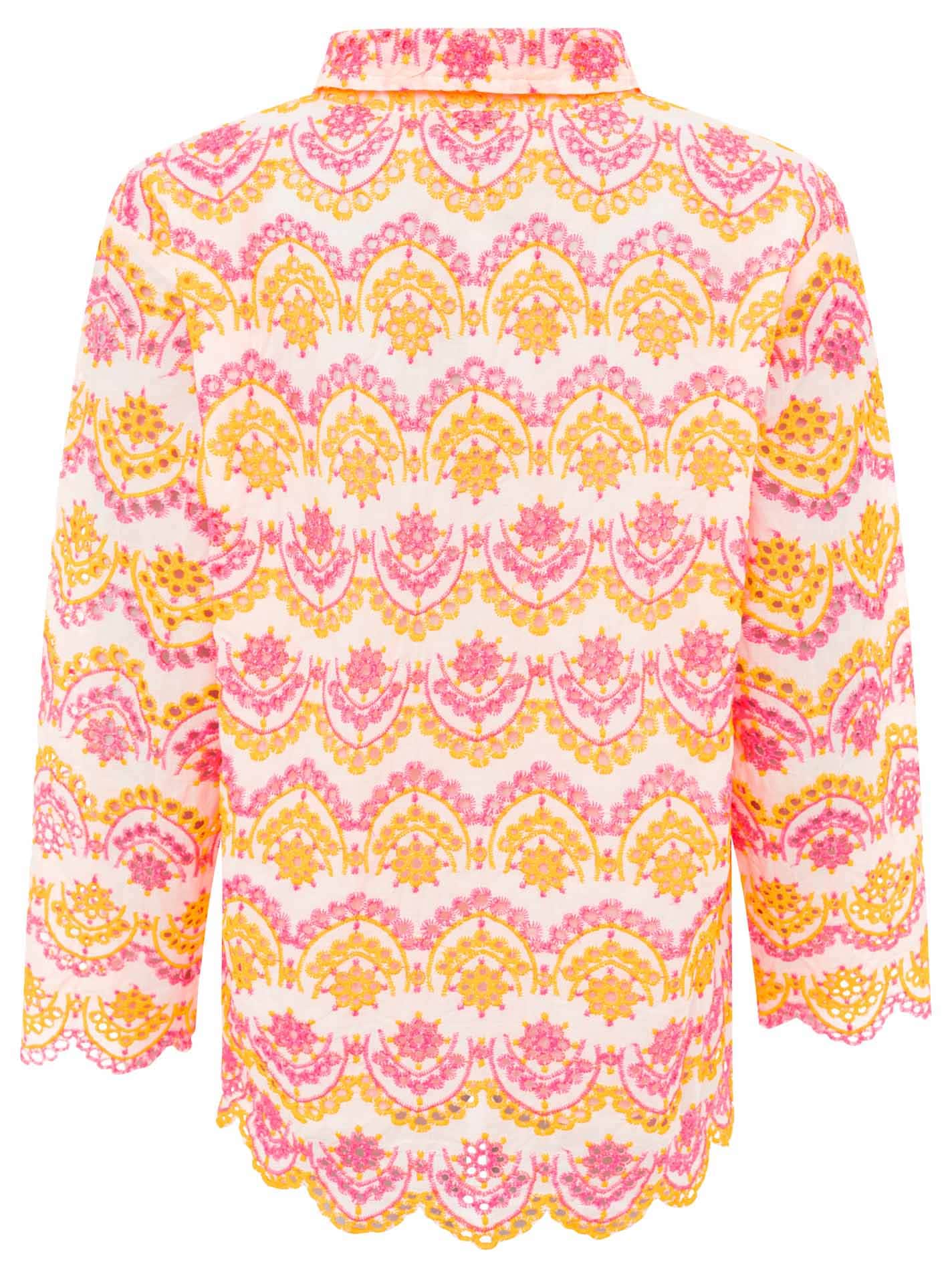 Zwillingsherz Kurzarmbluse ""Lochstickerei"" langarm, mit Kragen, Lochspitz günstig online kaufen