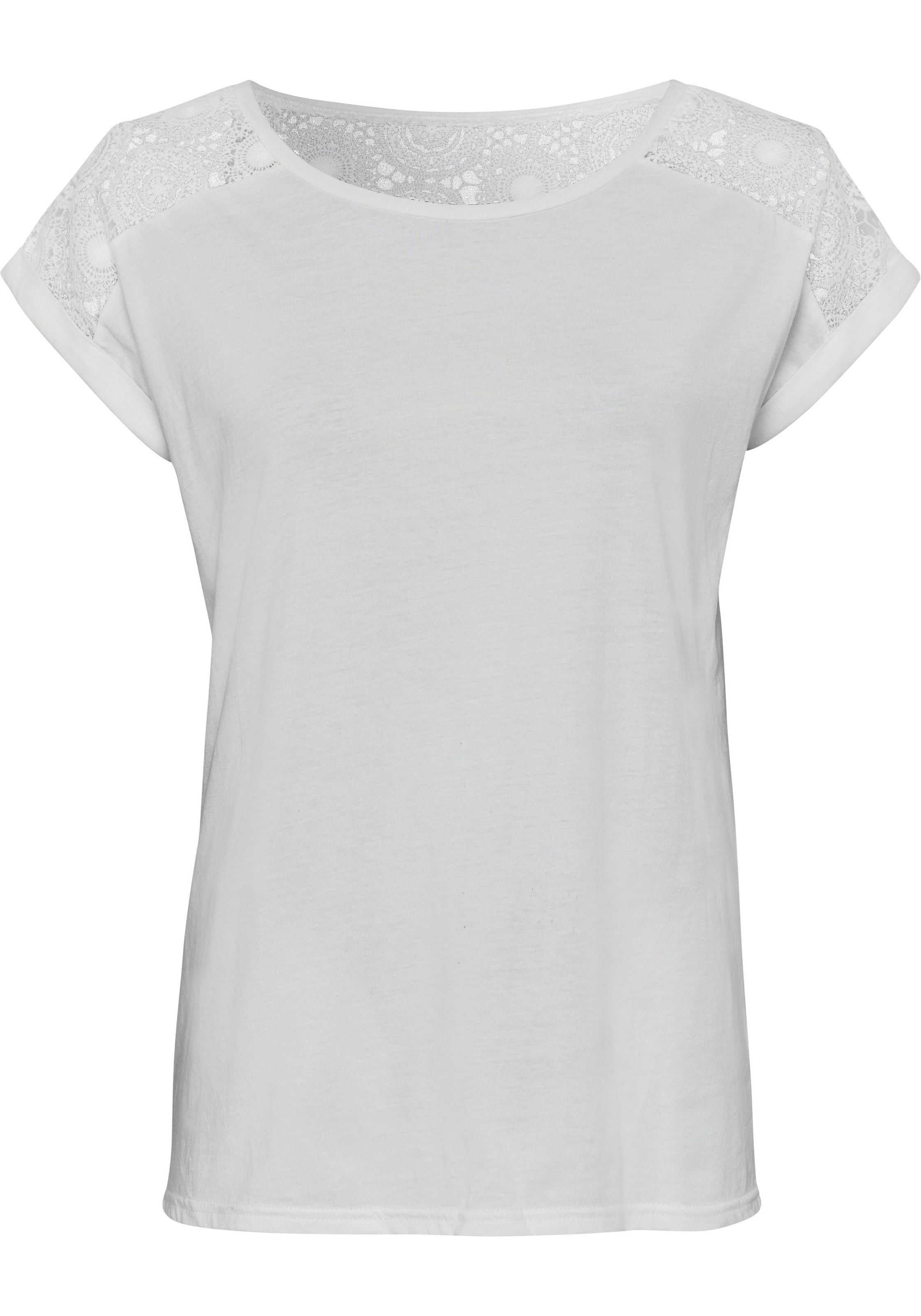 Vivance T-Shirt, kaufen schöner Spitze mit (2er-Pack), | online BAUR