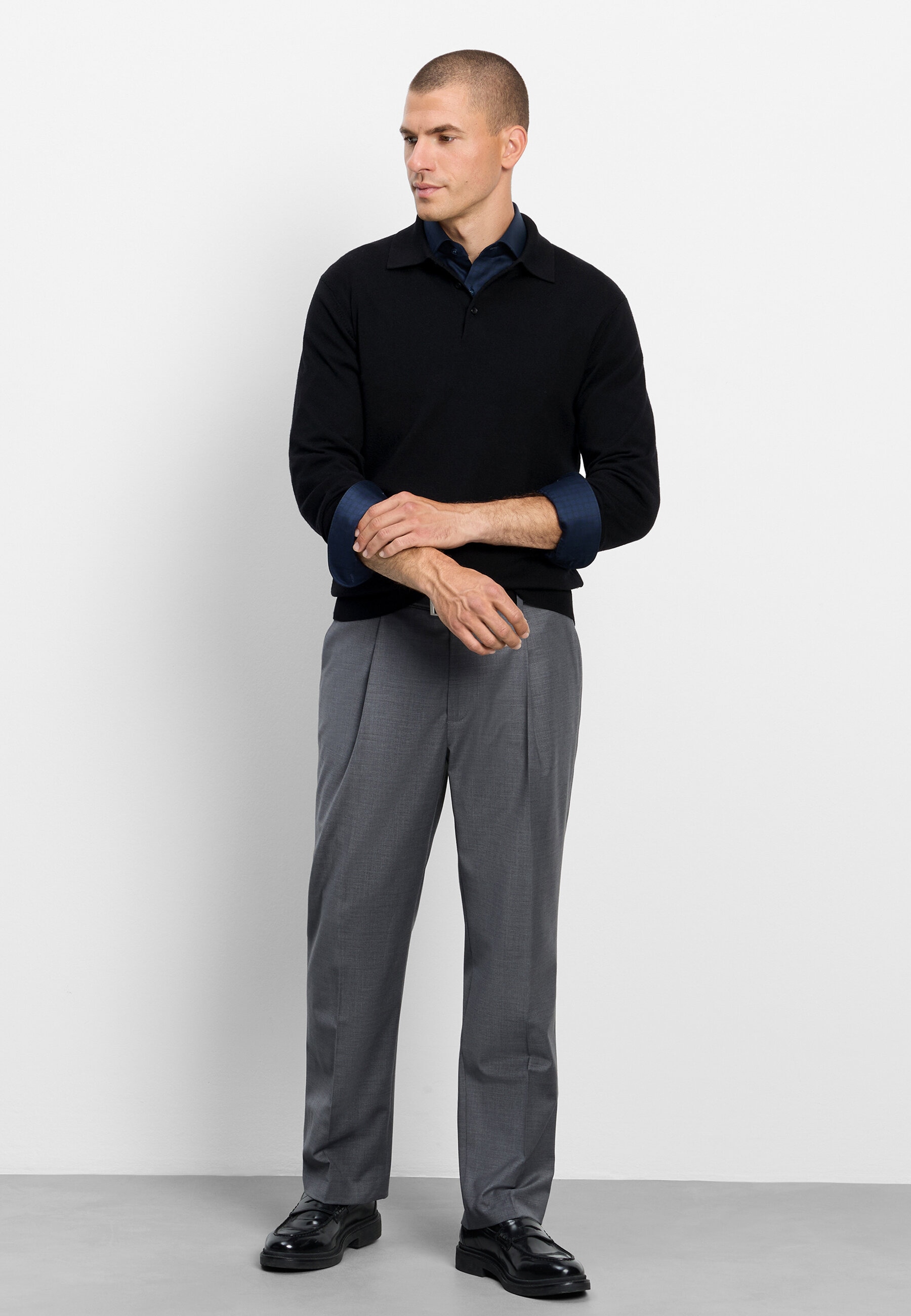 OLYMP Langarm-Poloshirt »OLYMP Casual Strick, Polo langarm«
