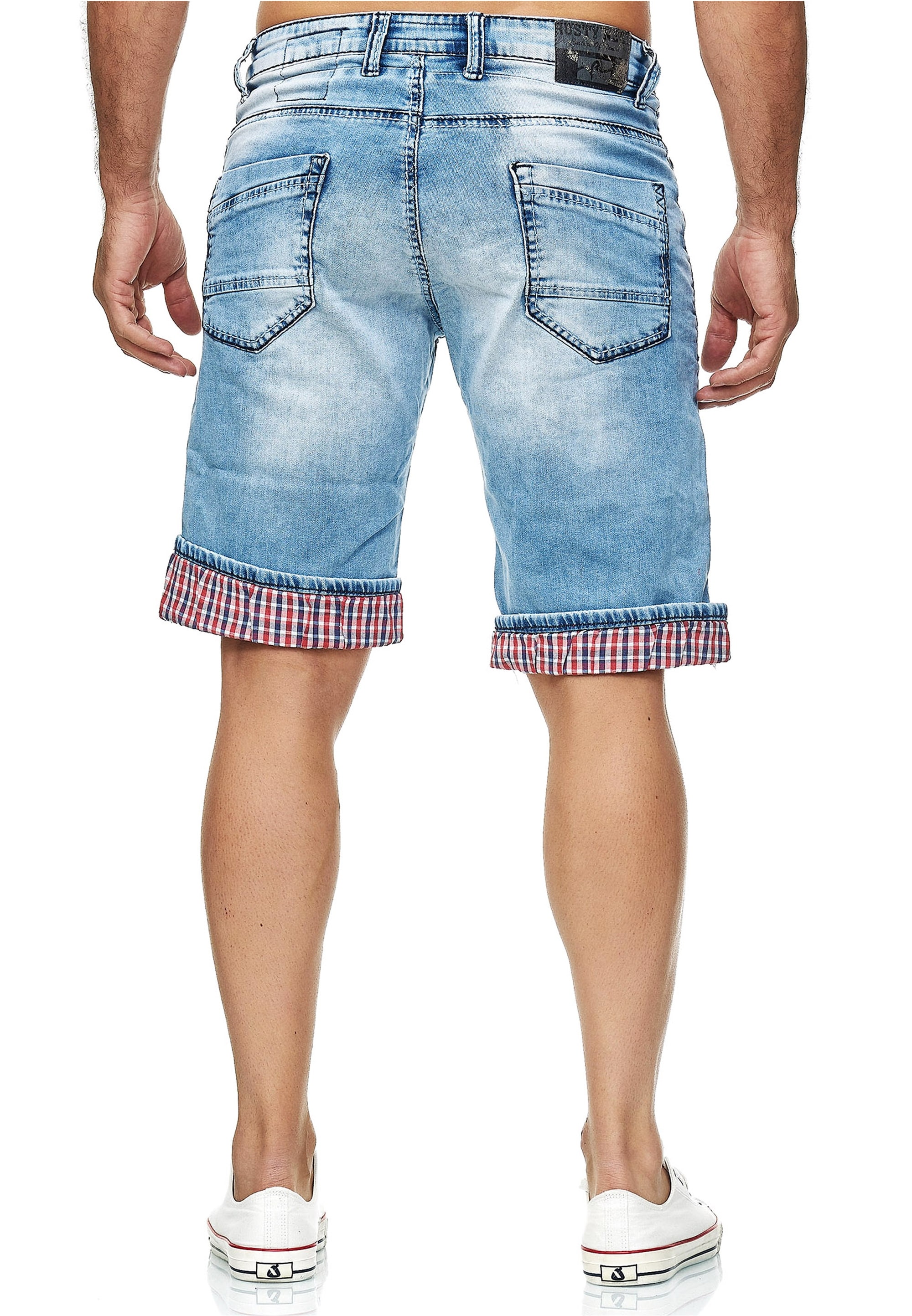 Rusty Neal Shorts »Dunster«, mit kariertem Umschlag
