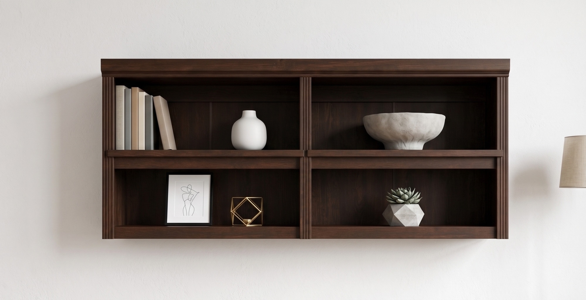 OTTO home Wandregal "Soeren" B/T/H: 158/29/67 cm, aus massiver Kiefer, 4 offene Fächer, FSC-zertifiziert