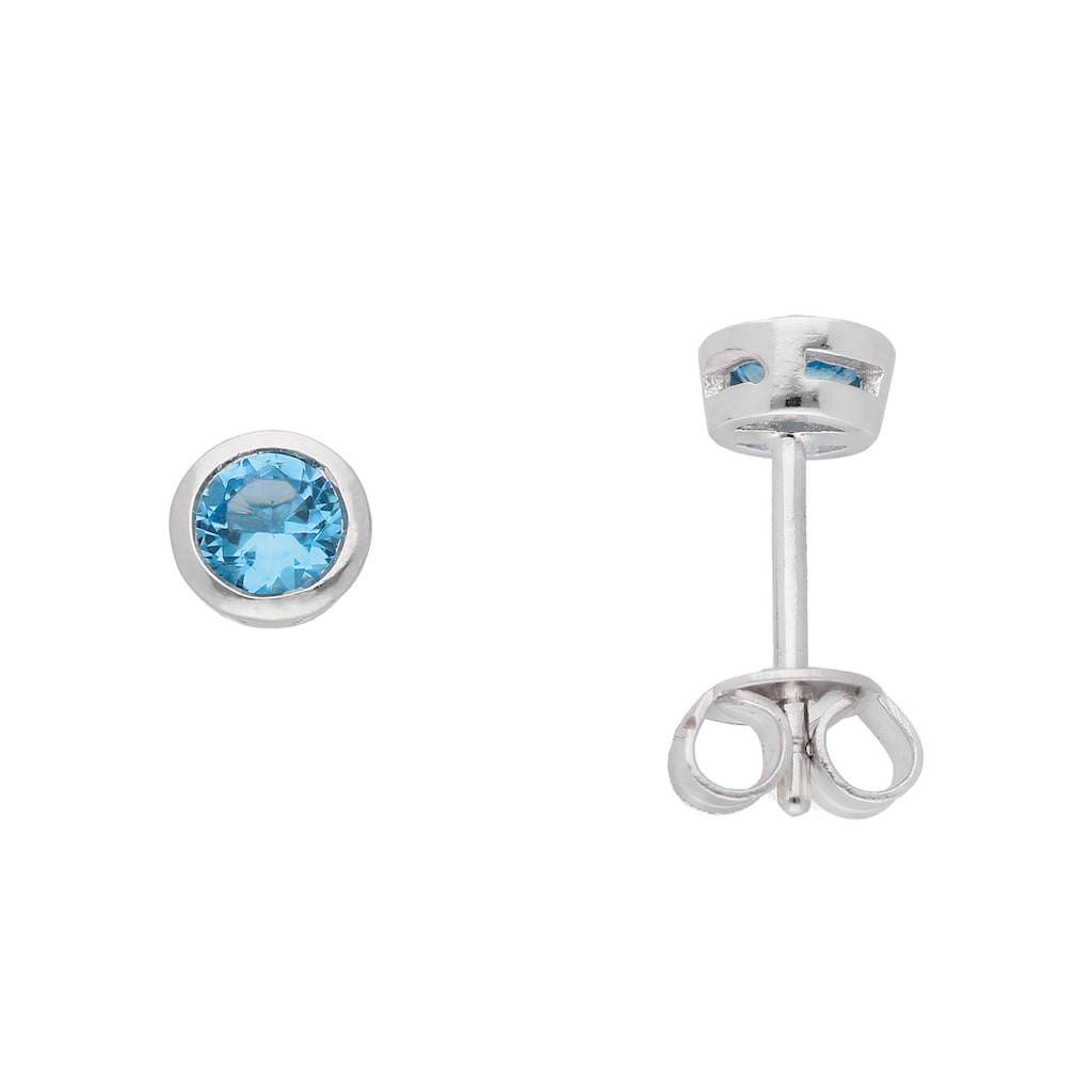 Adelia´s Paar Ohrhänger »925 Silber Ohrringe Ohrstecker mit Zirkonia Ø 5  mm« mit Zirkonia Silberschmuck für Damen