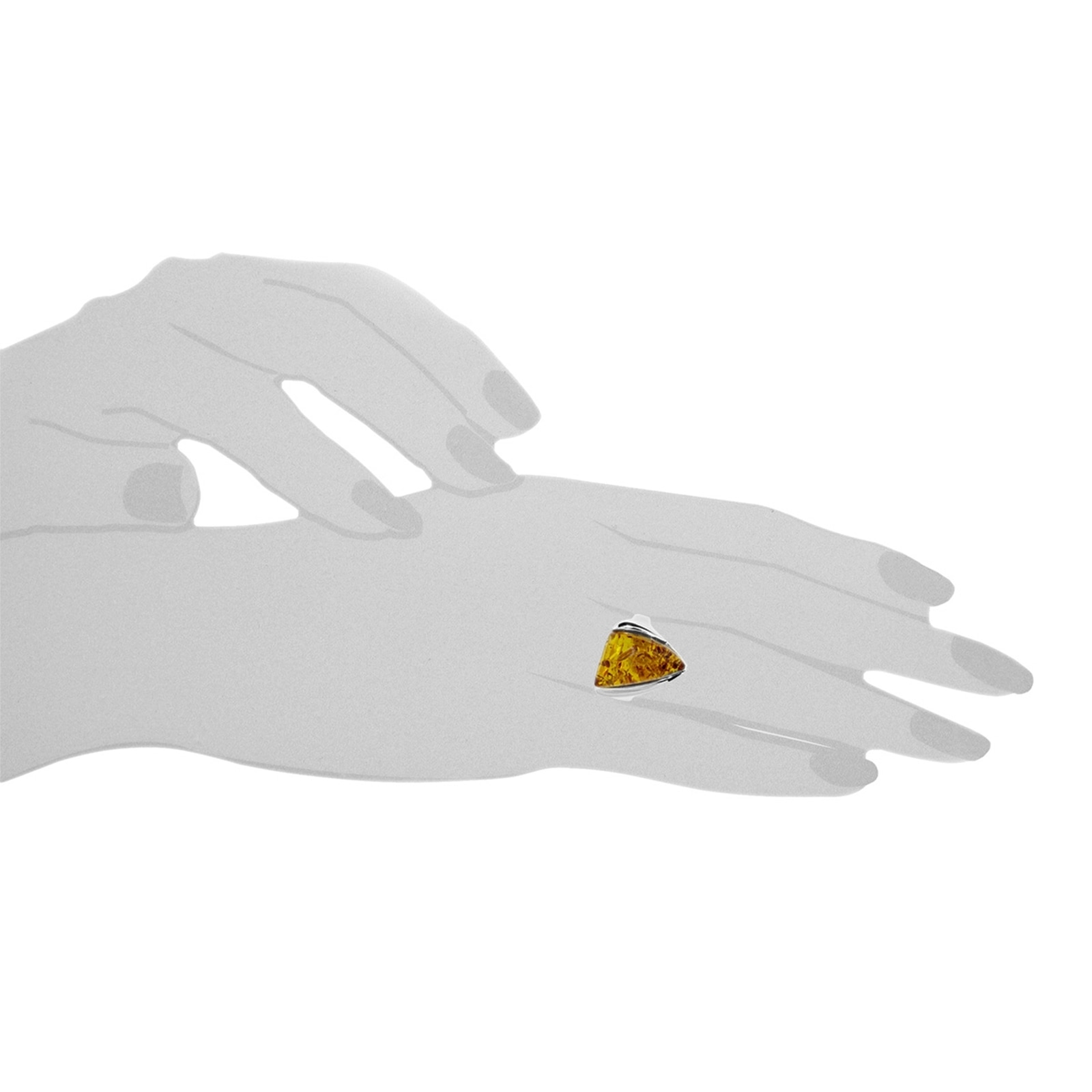 OSTSEE-SCHMUCK Fingerring »- Anouk - Silber 925/000 - Bernstein«