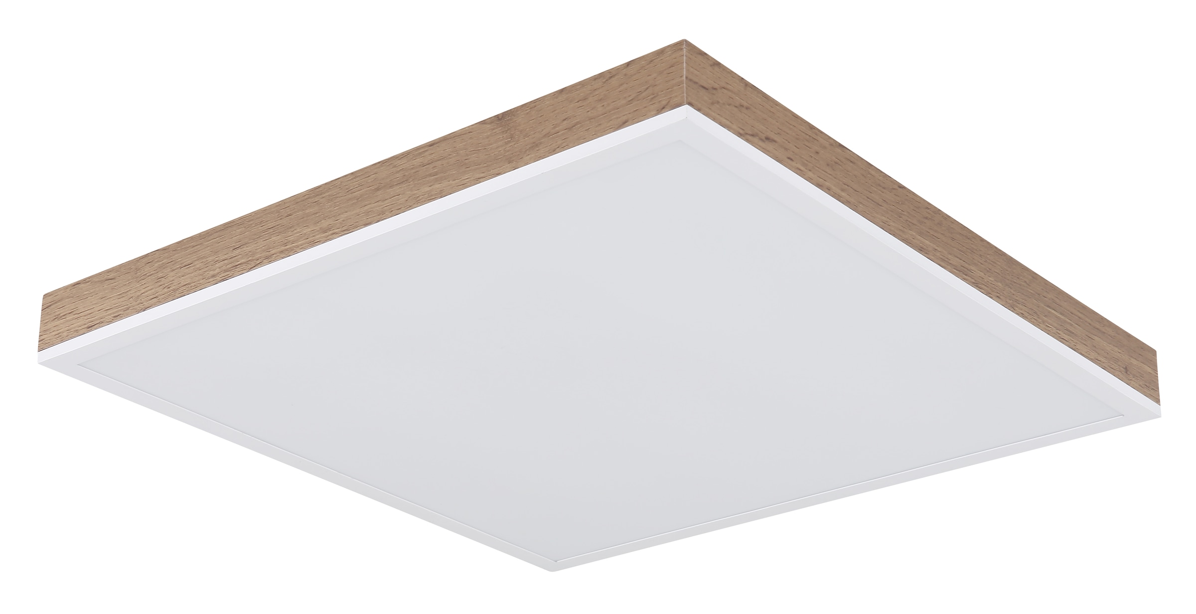 GLOBO LIGHTING LED Deckenleuchte »DORO«, Leuchtmittel LED-Modul | LED fest integriert, Deckenlampe/holzoptik/quadratisch/Wohnzimmer/Schlafzimmer