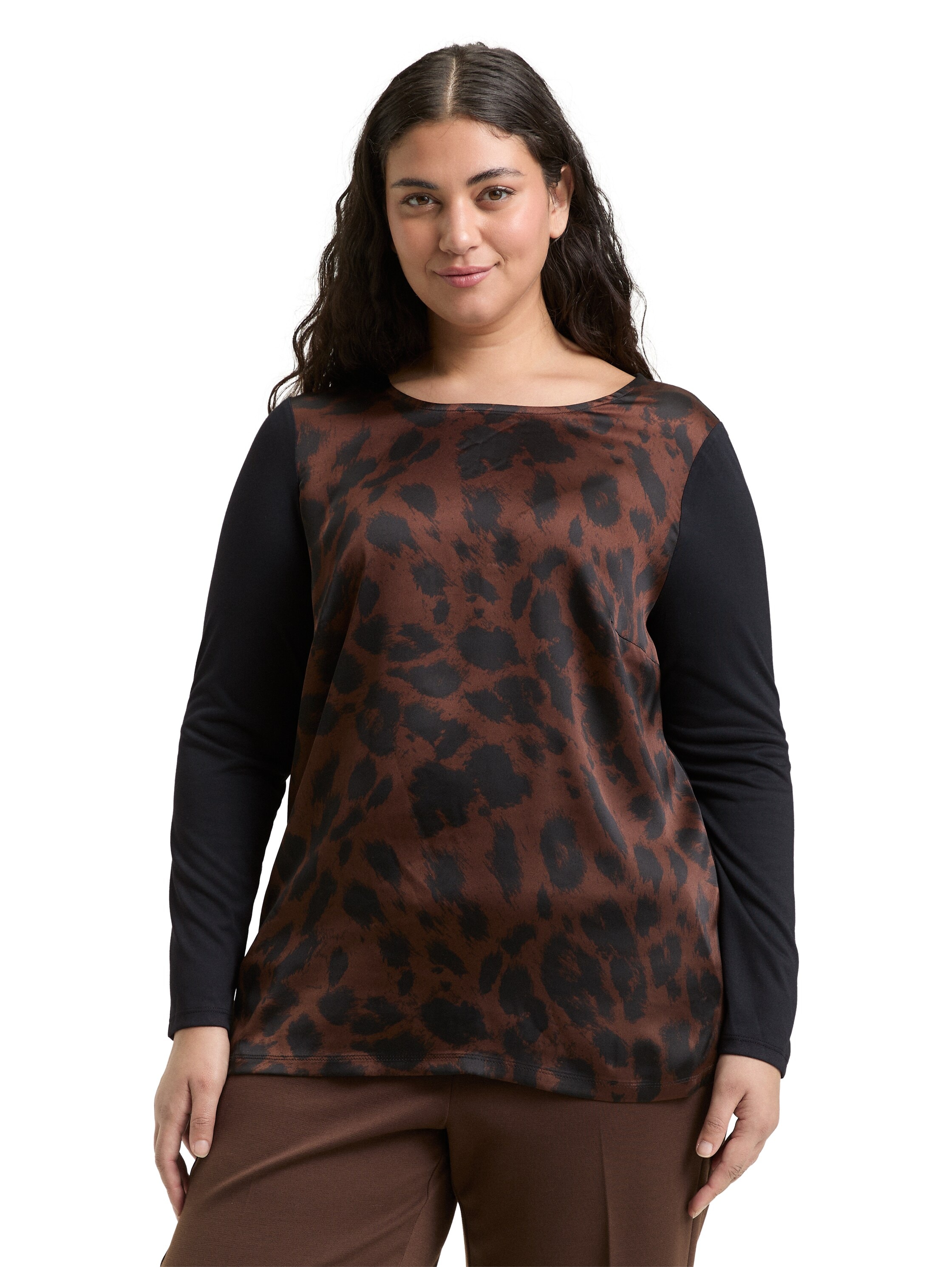 TOM TAILOR PLUS Langarmshirt mit Animal Print günstig online kaufen