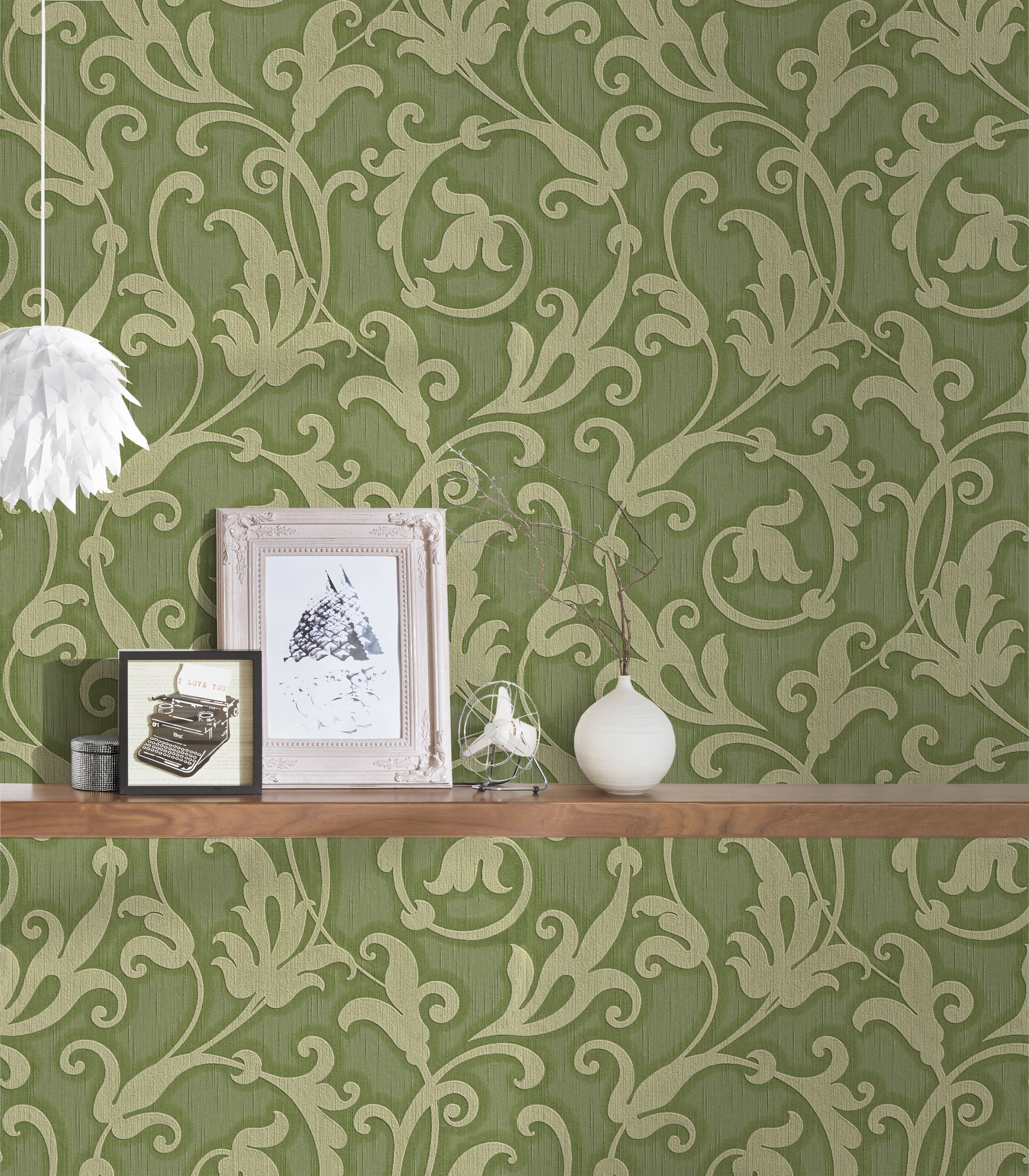 Architects Paper Textiltapete »Tessuto« Barock | floral | gemustert samtig Tapete Barock Tapeten Wohnzimmer Schlafzimmer Küche modern Flur Design