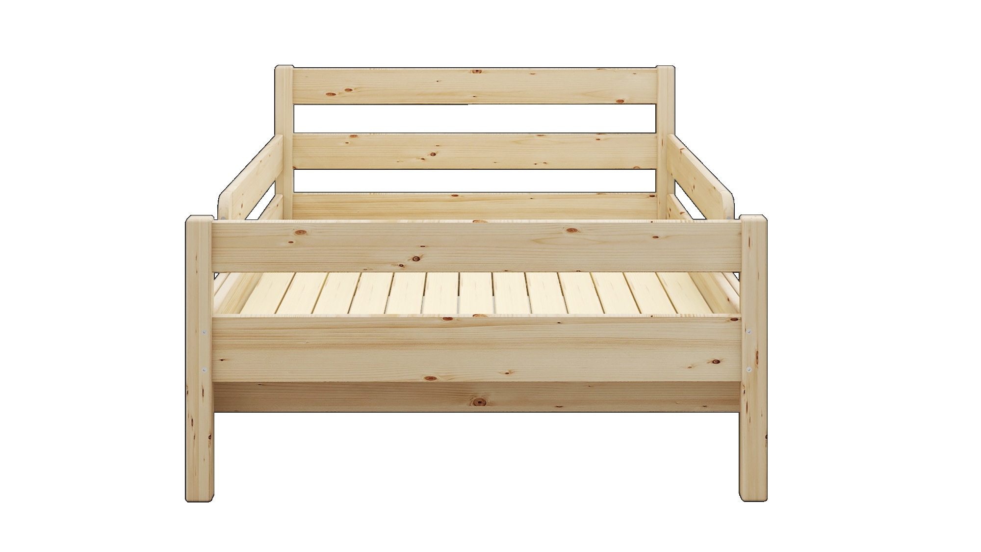 Home affaire Kinderbett »Wenke,  ausziehbar von 140 bis 200 cm, FSC®« 90cm Breite, 140-200cm Liegefläche,  massive Kiefer, mit Lattenrost, zeitlose Optik,  Rausfallschutz