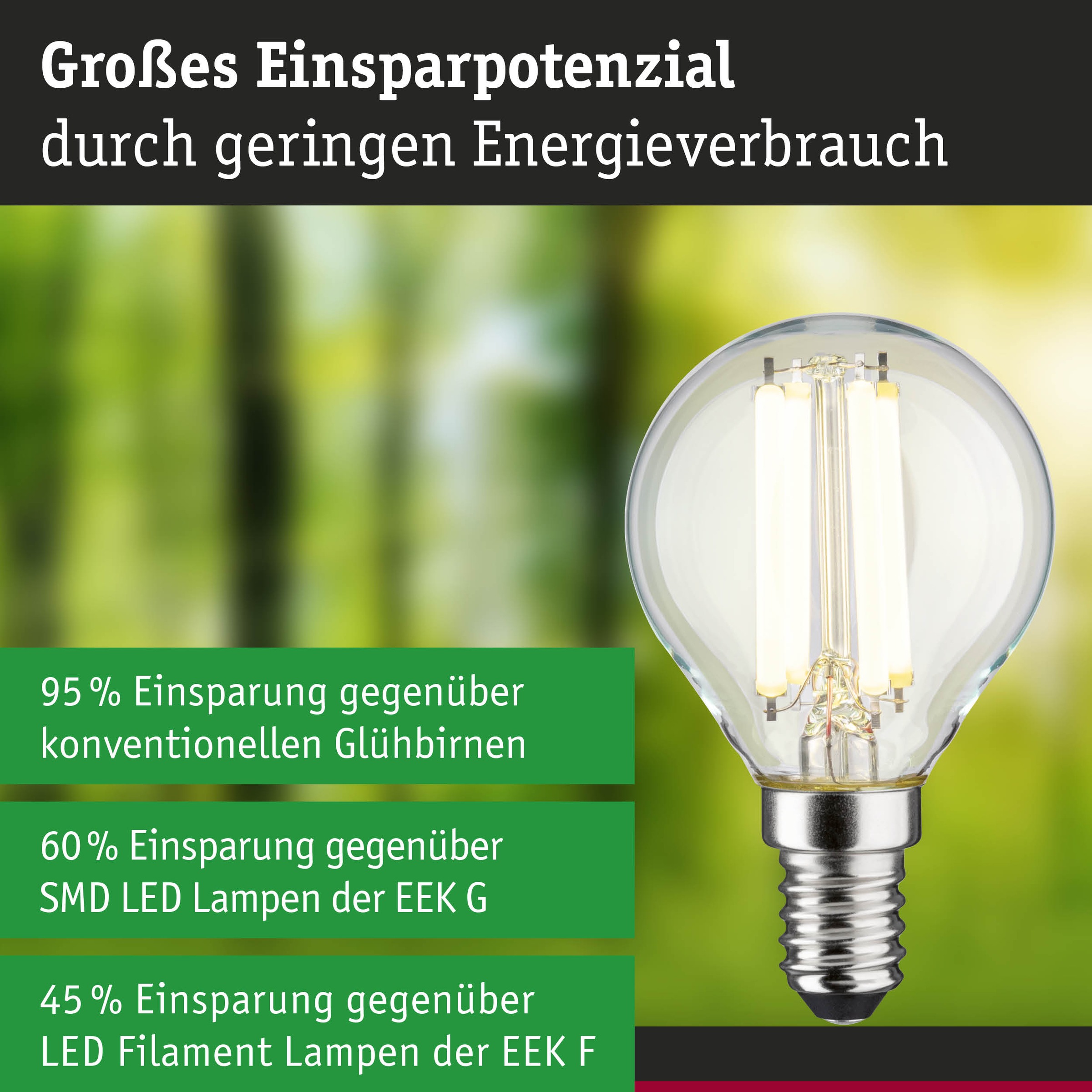 Paulmann LED-Leuchtmittel »Efficient-Line Tropfen 840lm 4W 4000K klar 230V« E14 1 Stk. Neutralweiß