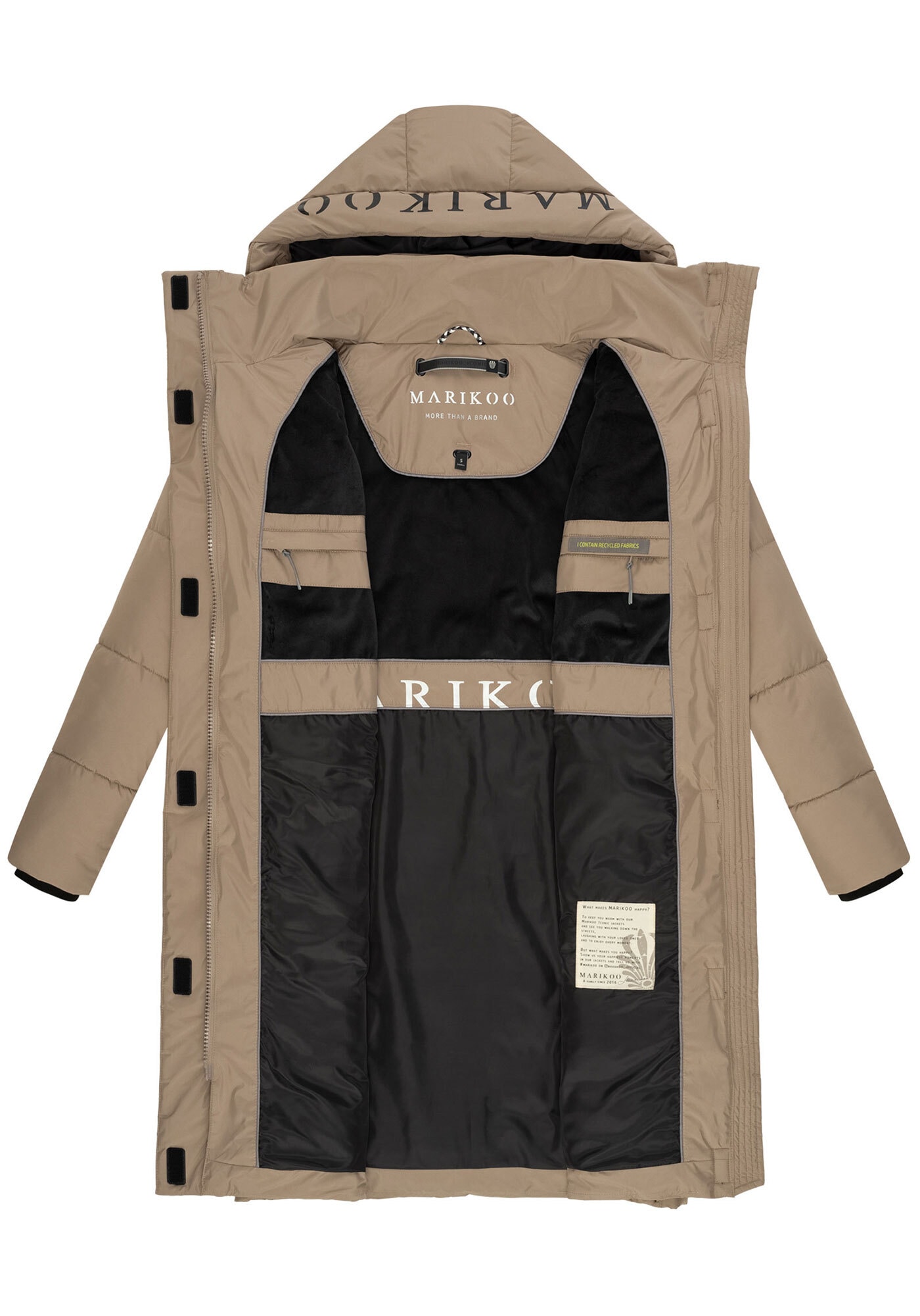 Marikoo Winterjacke »LARYAA XVI«, mit abnehmbarer Kapuze