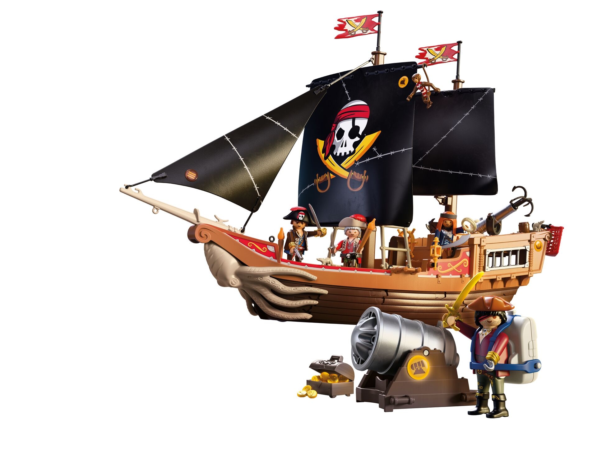 Playmobil® Konstruktions-Spielset »Playmobil Hi! Ready-To-Play Set Piraten (71530), Pirates« Made in Europe