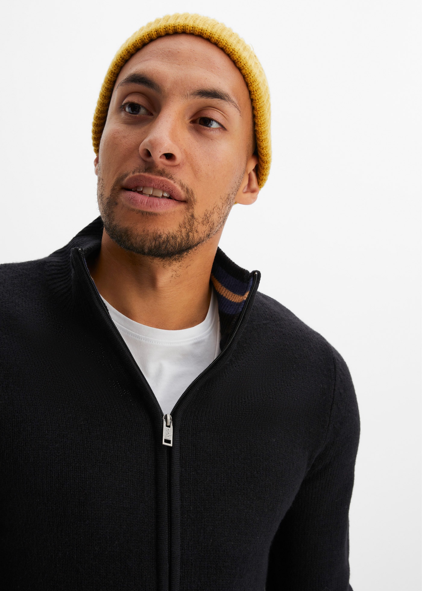 bonprix Strickjacke »Feinstrickjacke«, mit Stehkragen, Regular Fit
