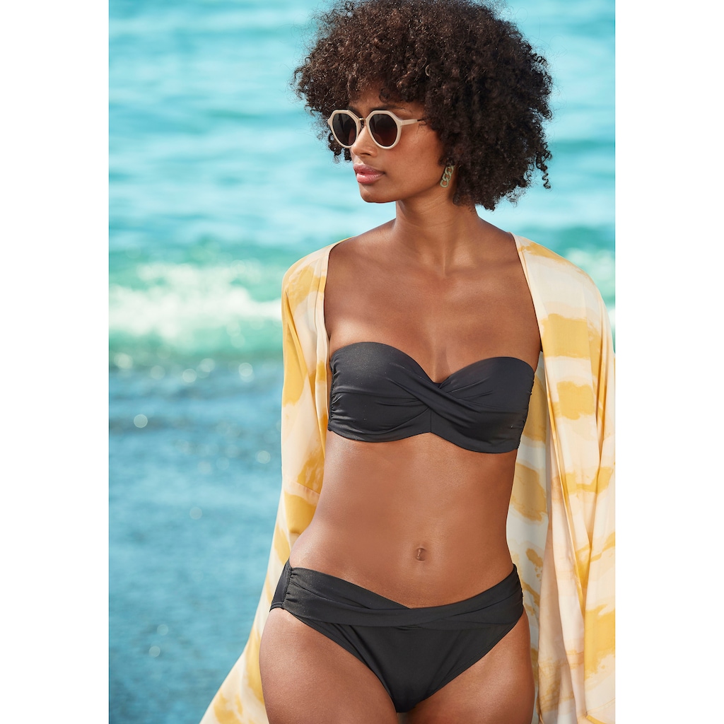 s.Oliver Bandeau-Bikini-Top »Spain«, unifarben mit Wickeloptik