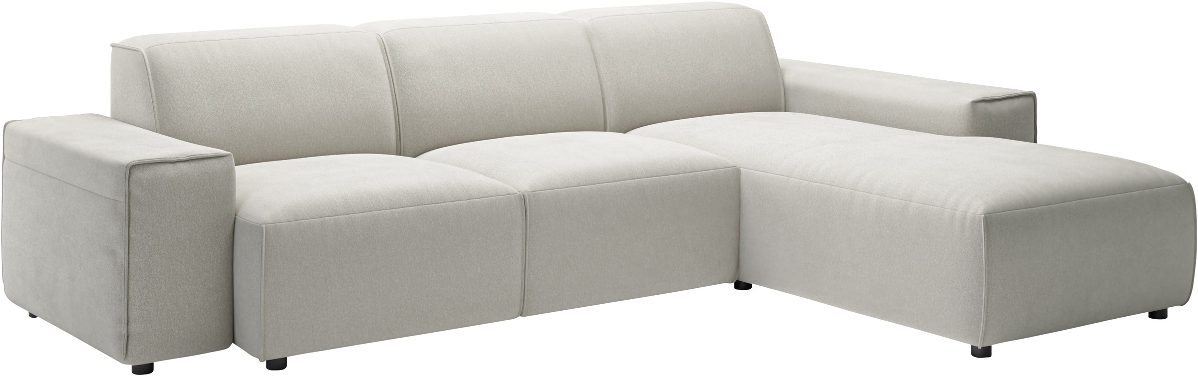 andas Ecksofa »Glimminge L-Form auch in Breitcord, Feincord + Easy care-Bezug,«, Breite 264, Zierkissen