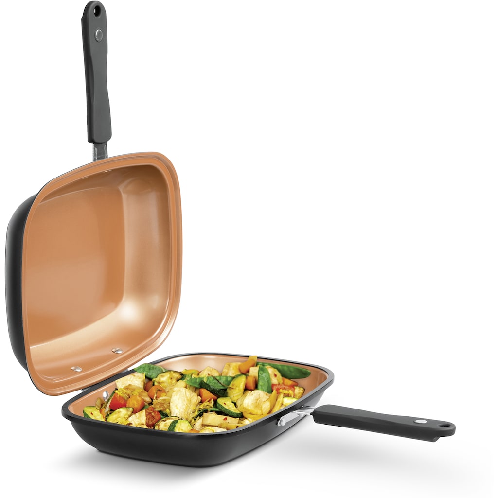 LIVINGTON Bratpfanne »Black Doubletta Basic Set«, Aluminium, (1 tlg.)