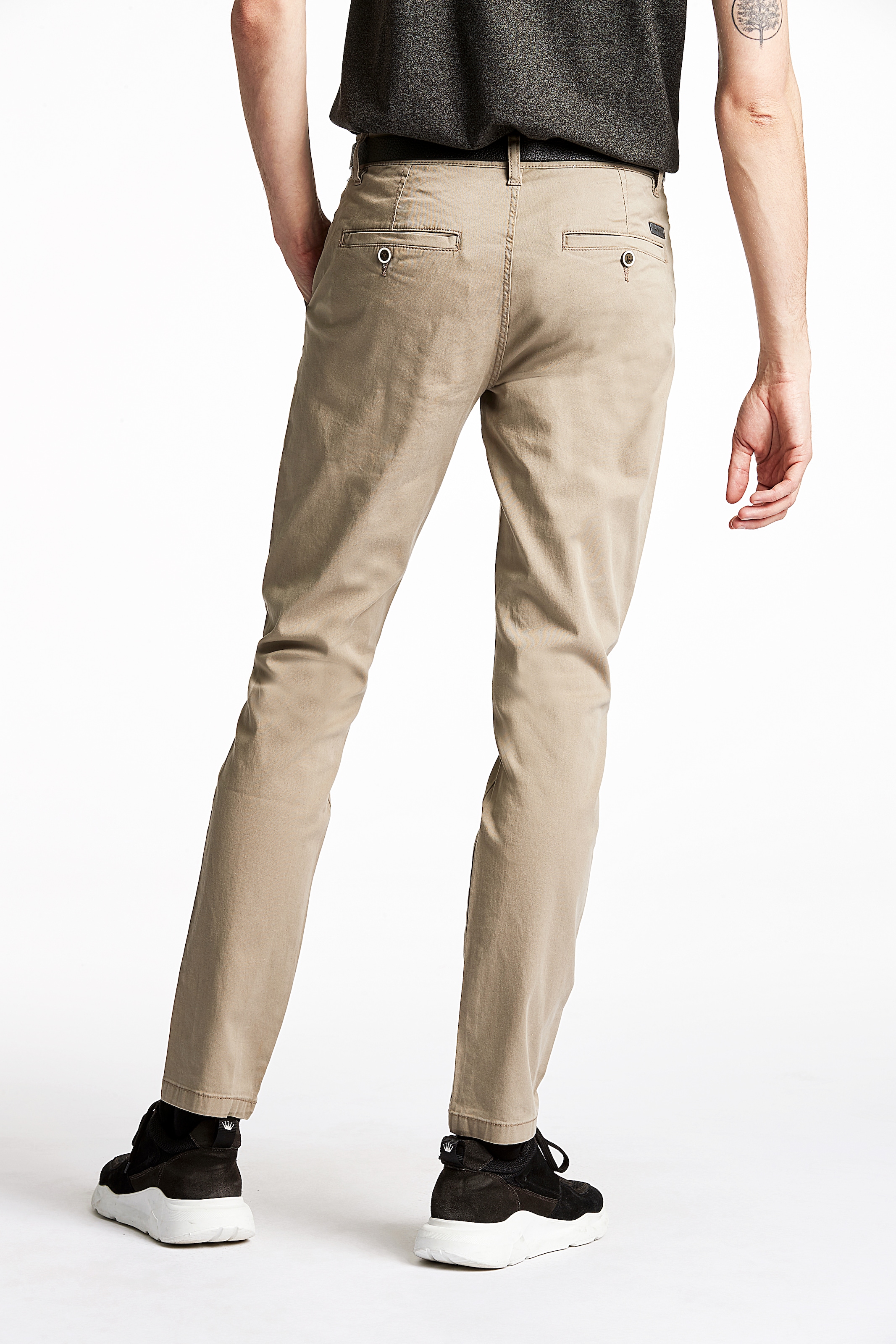 LINDBERGH Chinohose, (2 tlg.), mit Gürtel und Stretch