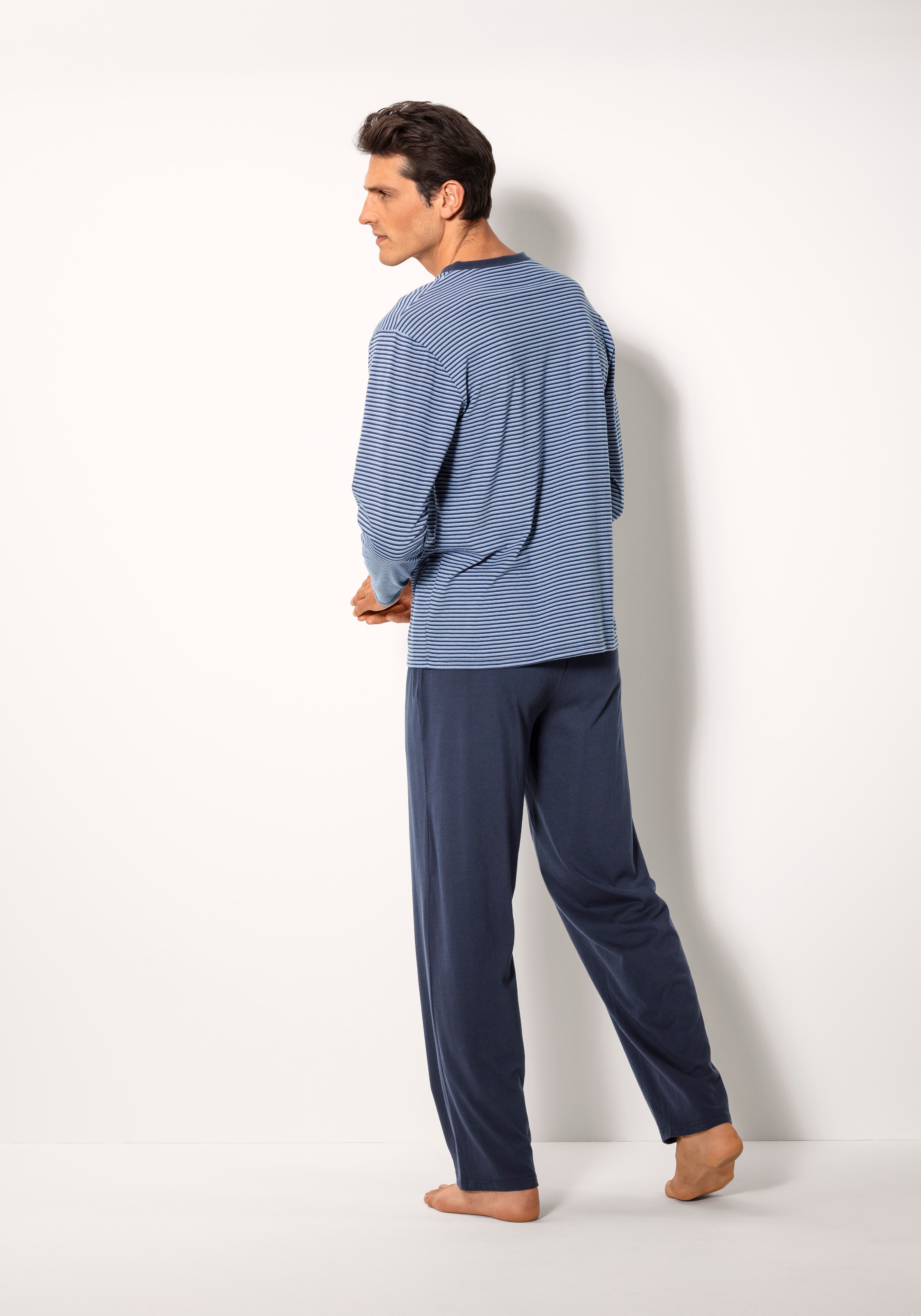 4 2 Streifen BAUR (Packung, jogger® Pyjama, Stück), garngefärbten | online kaufen mit le tlg.,
