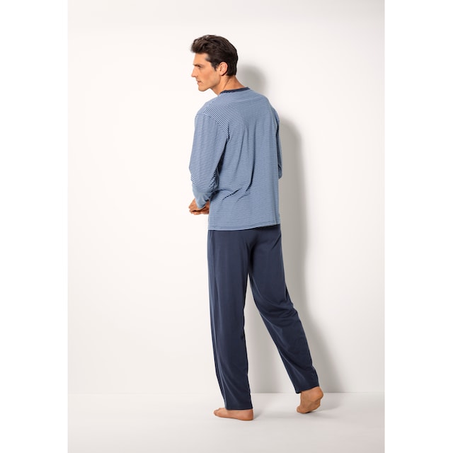 le jogger® Pyjama, (Packung, 4 tlg., 2 Stück), mit garngefärbten Streifen  online kaufen | BAUR