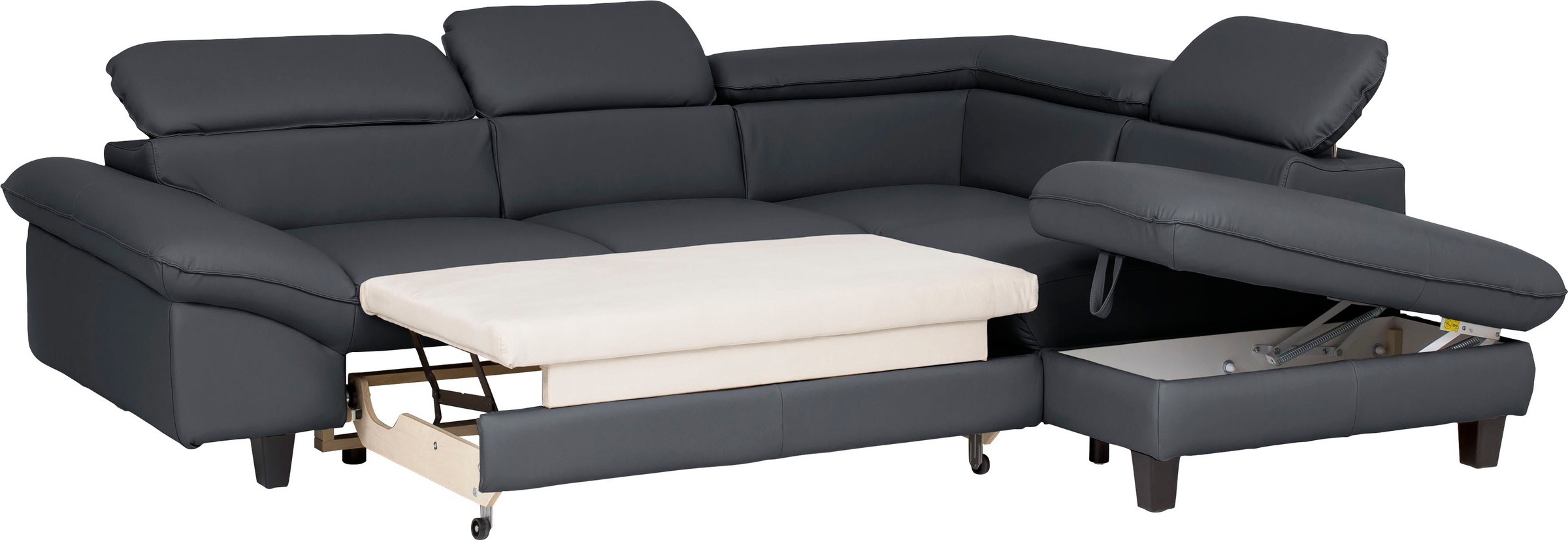 Home affaire Ecksofa »Pilot L-Form«, mit Kopfteilverstellung, wahlweise mit Bettfunktion & Bettkasten
